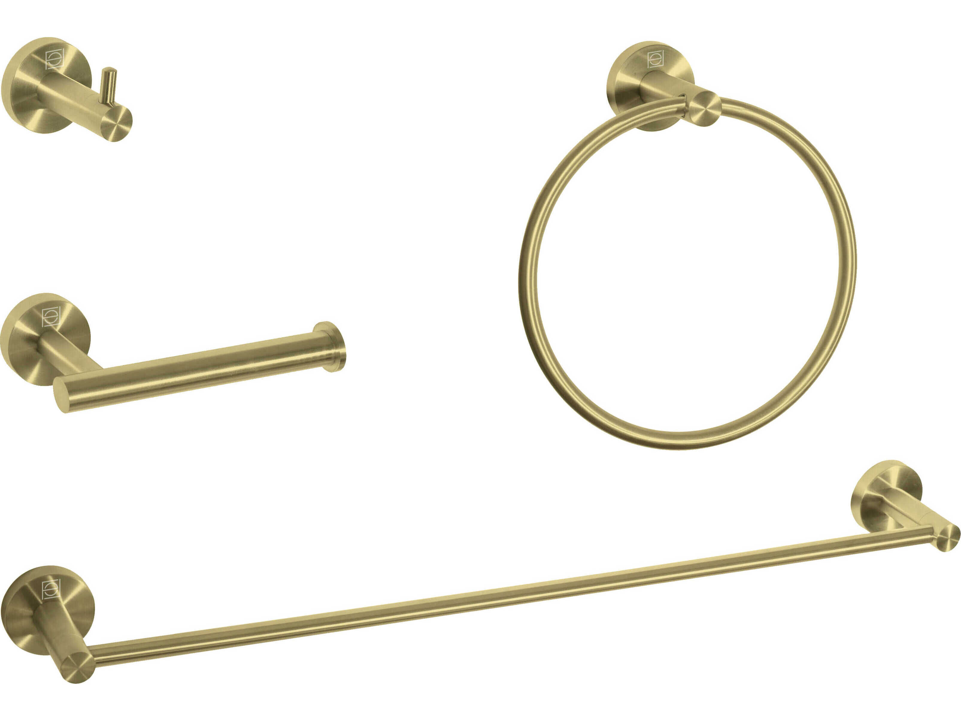 Elegant Lighting Freya Brushed Gold 4-Piece Bathroom Hardware Set