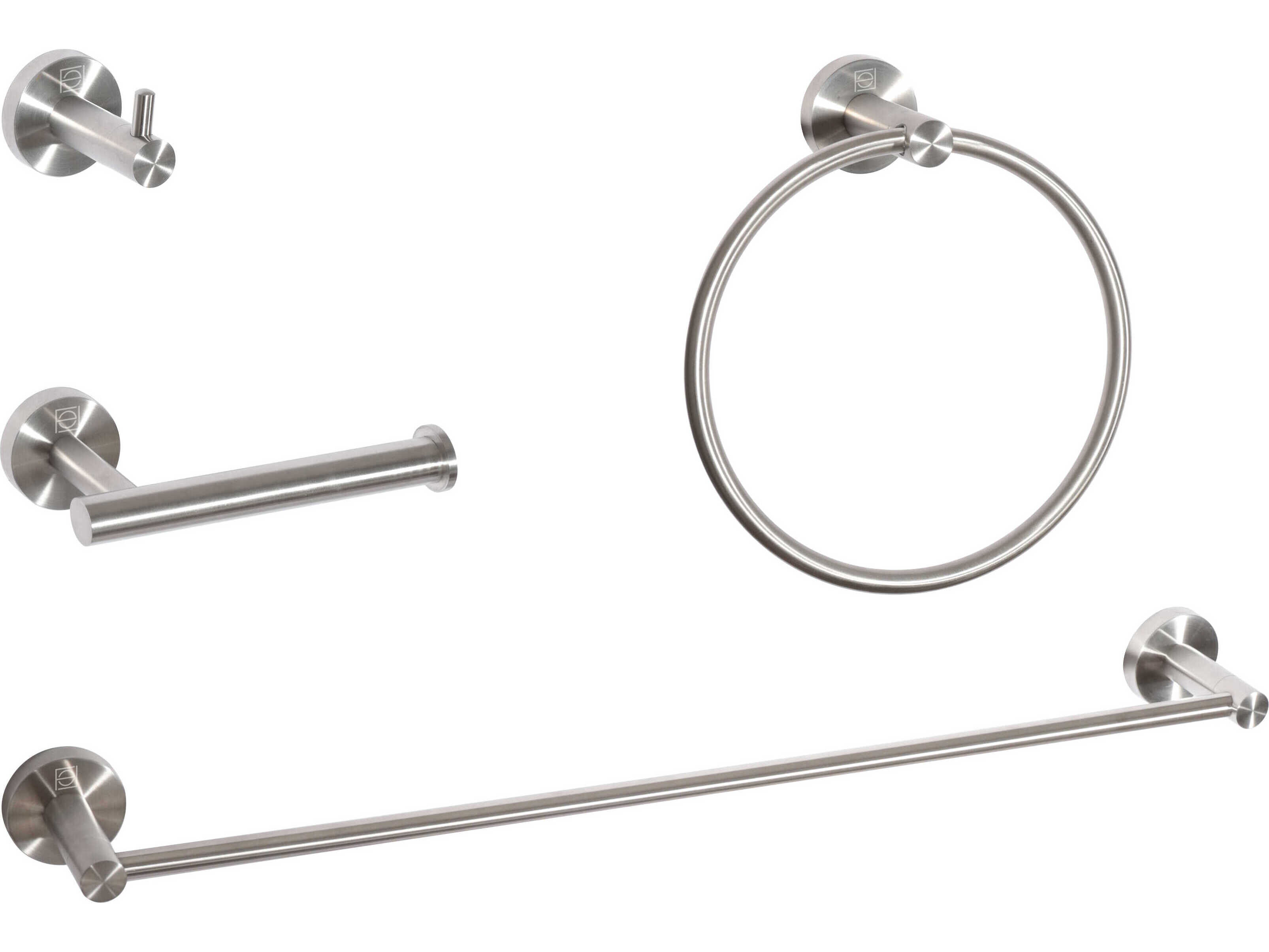 Elegant Lighting Freya Brushed Nickel 4-Piece Bathroom Hardware Set