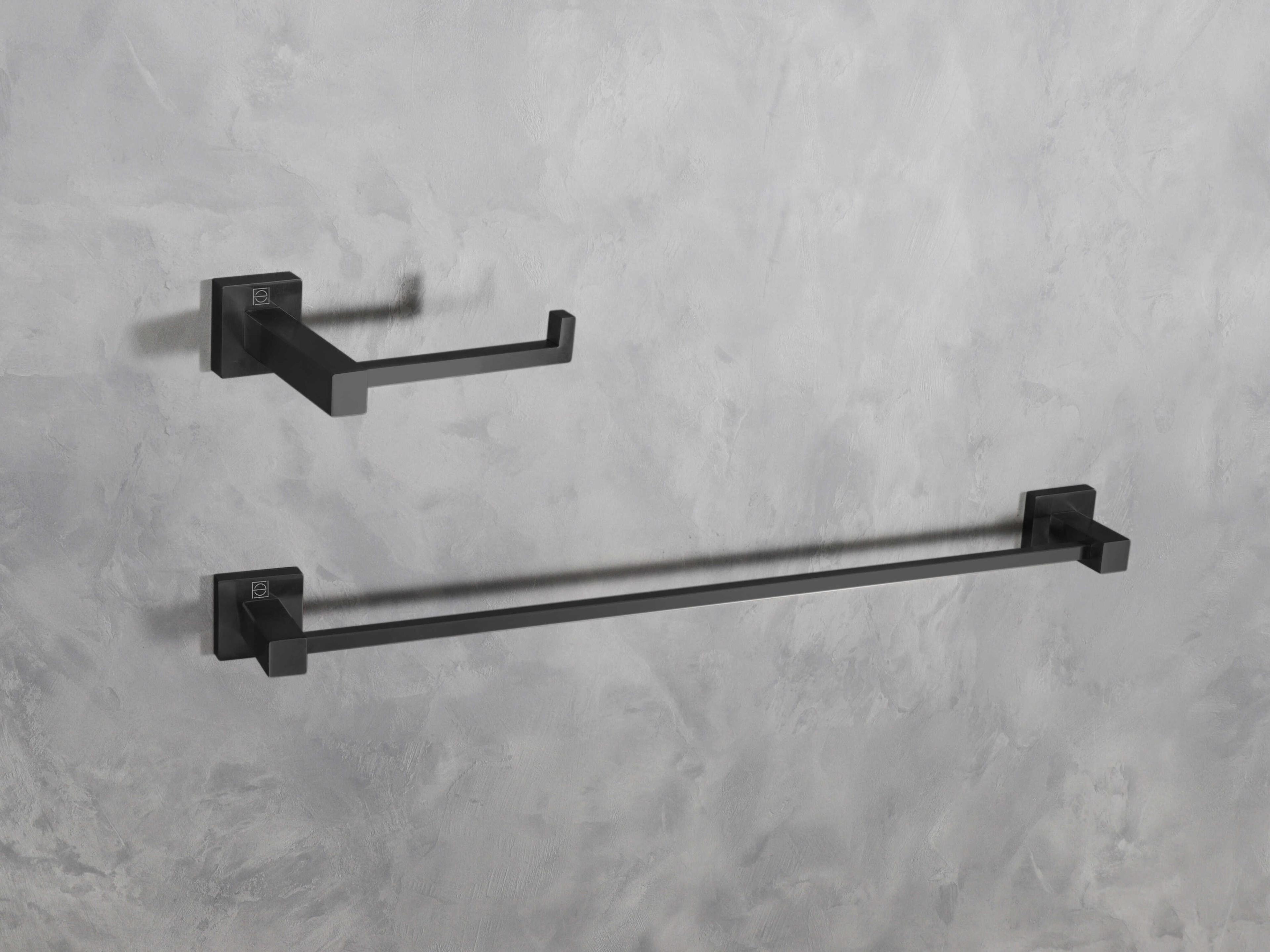 Elegant Lighting Isla Matte Black 2-Piece Bathroom Hardware Set