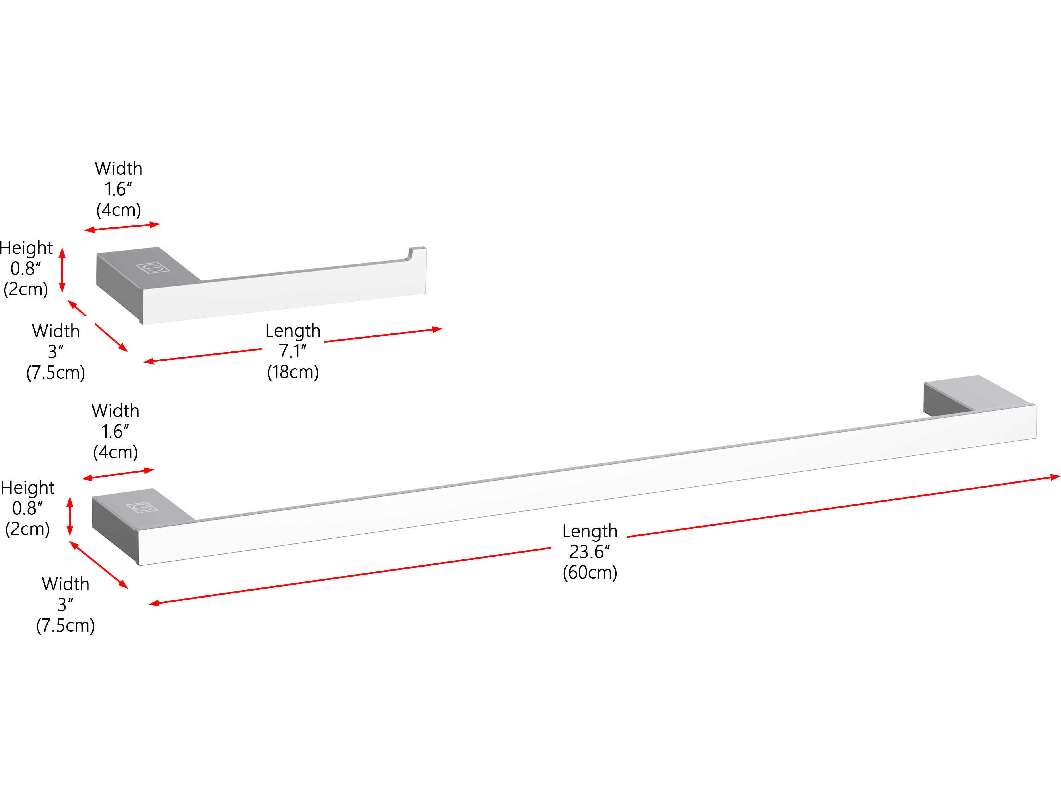 Elegant Lighting Sofia Chrome 2-Piece Bathroom Hardware Set