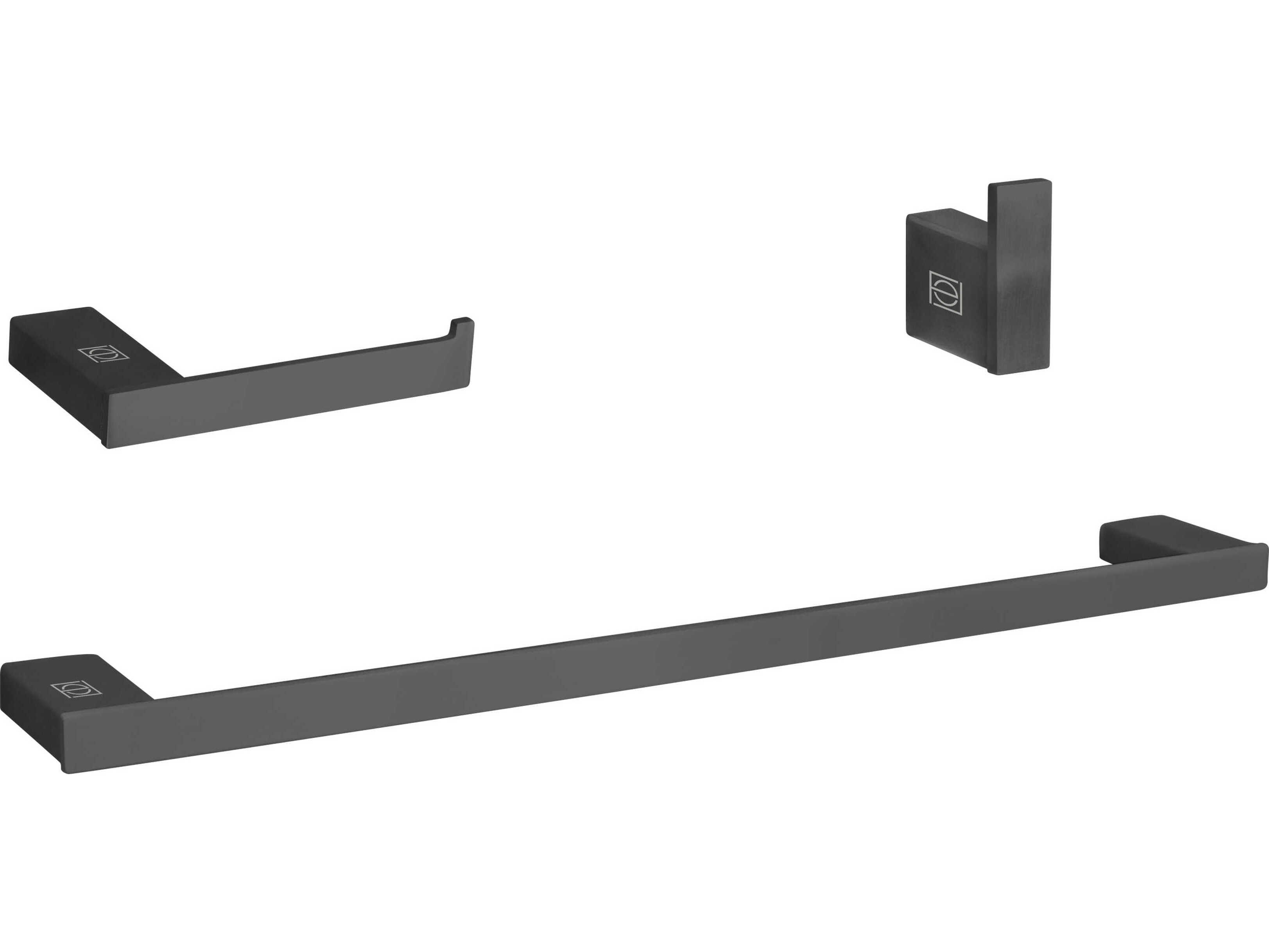 Elegant Lighting Sofia Matte Black 3-Piece Bathroom Hardware Set