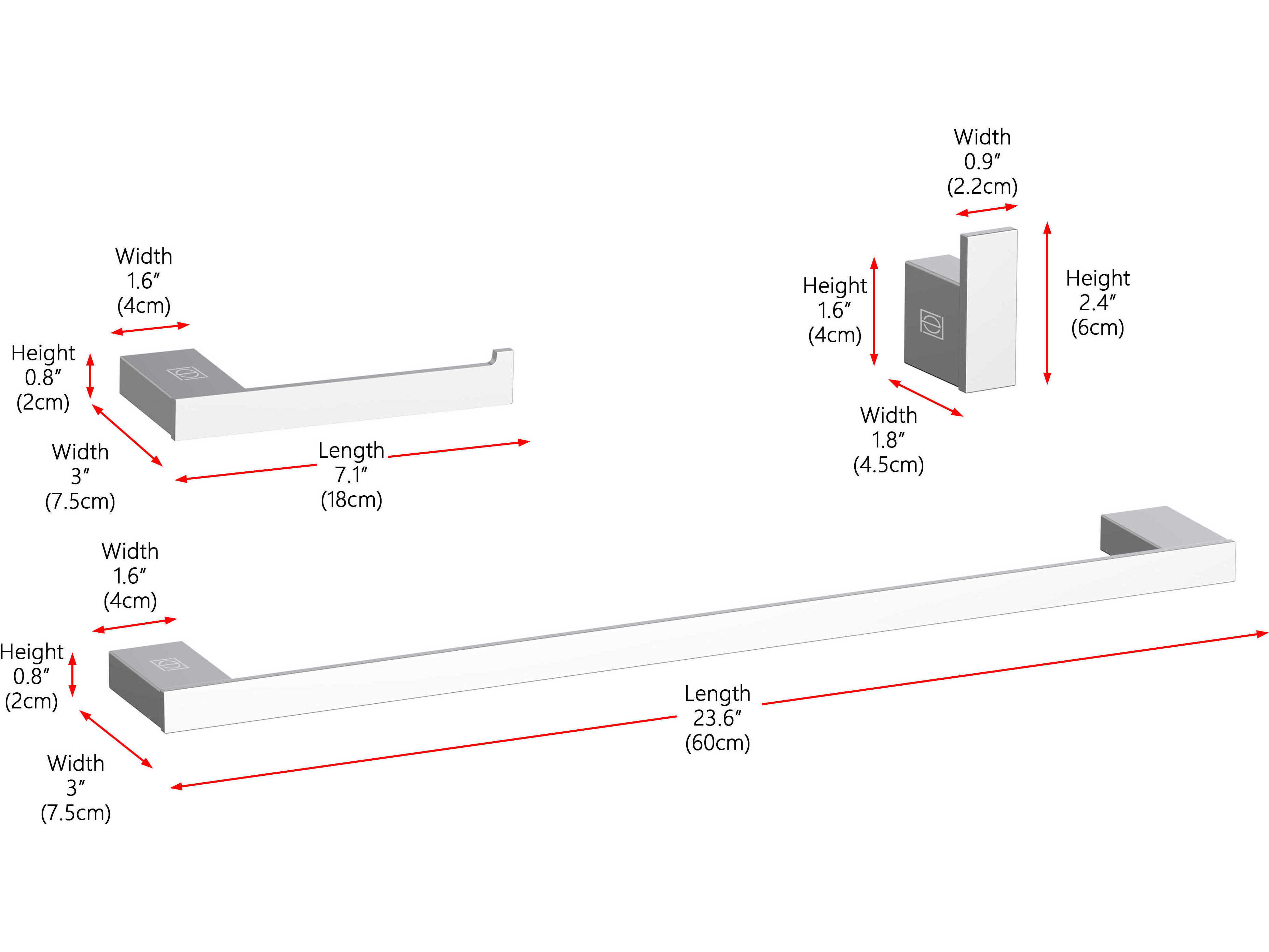 Elegant Lighting Sofia Chrome 3-Piece Bathroom Hardware Set