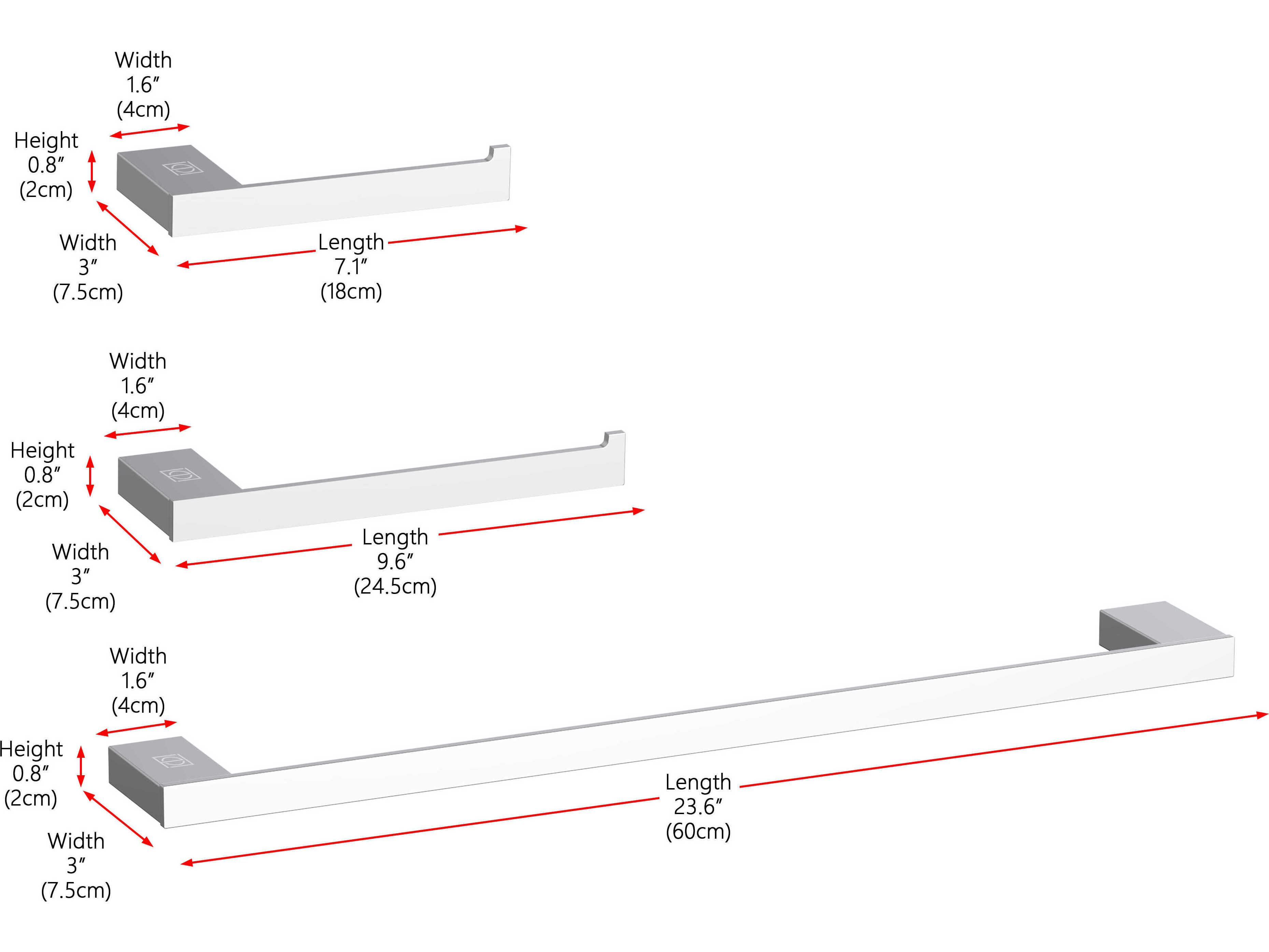 Elegant Lighting Sofia Chrome 3-Piece Bathroom Hardware Set