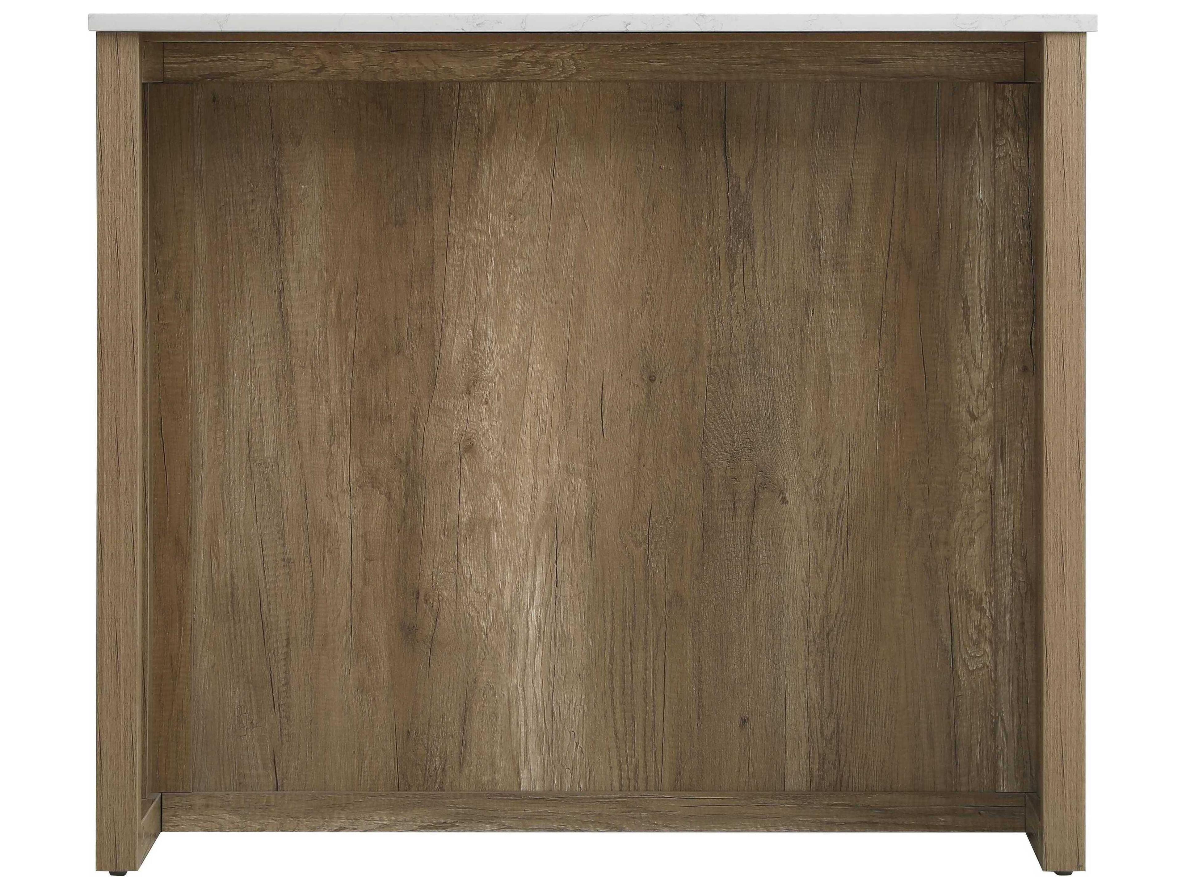 Elegant Lighting Osman Marble Natural Oak Kitchen Island