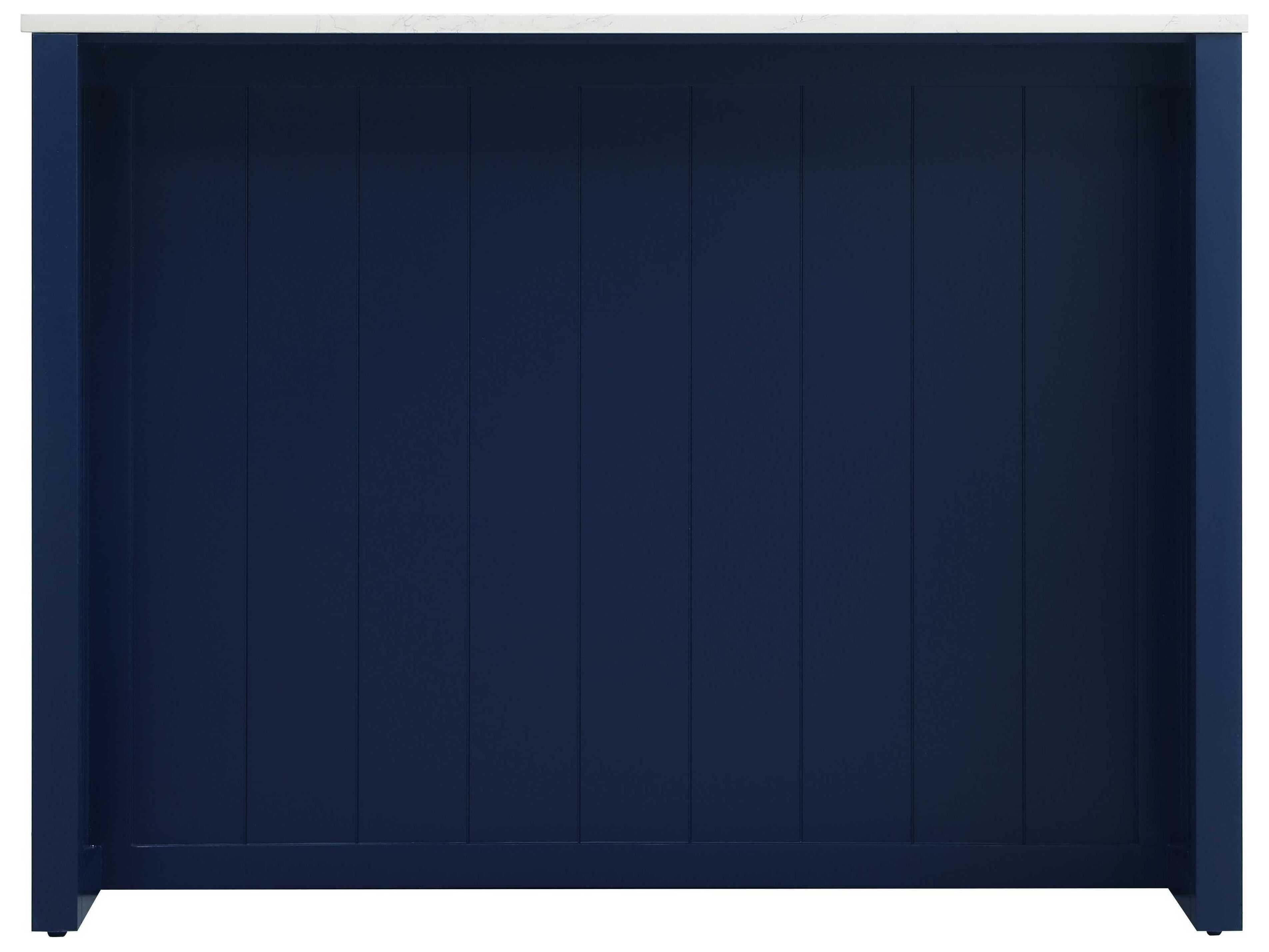 Elegant Lighting Porter Marble Blue Kitchen Island