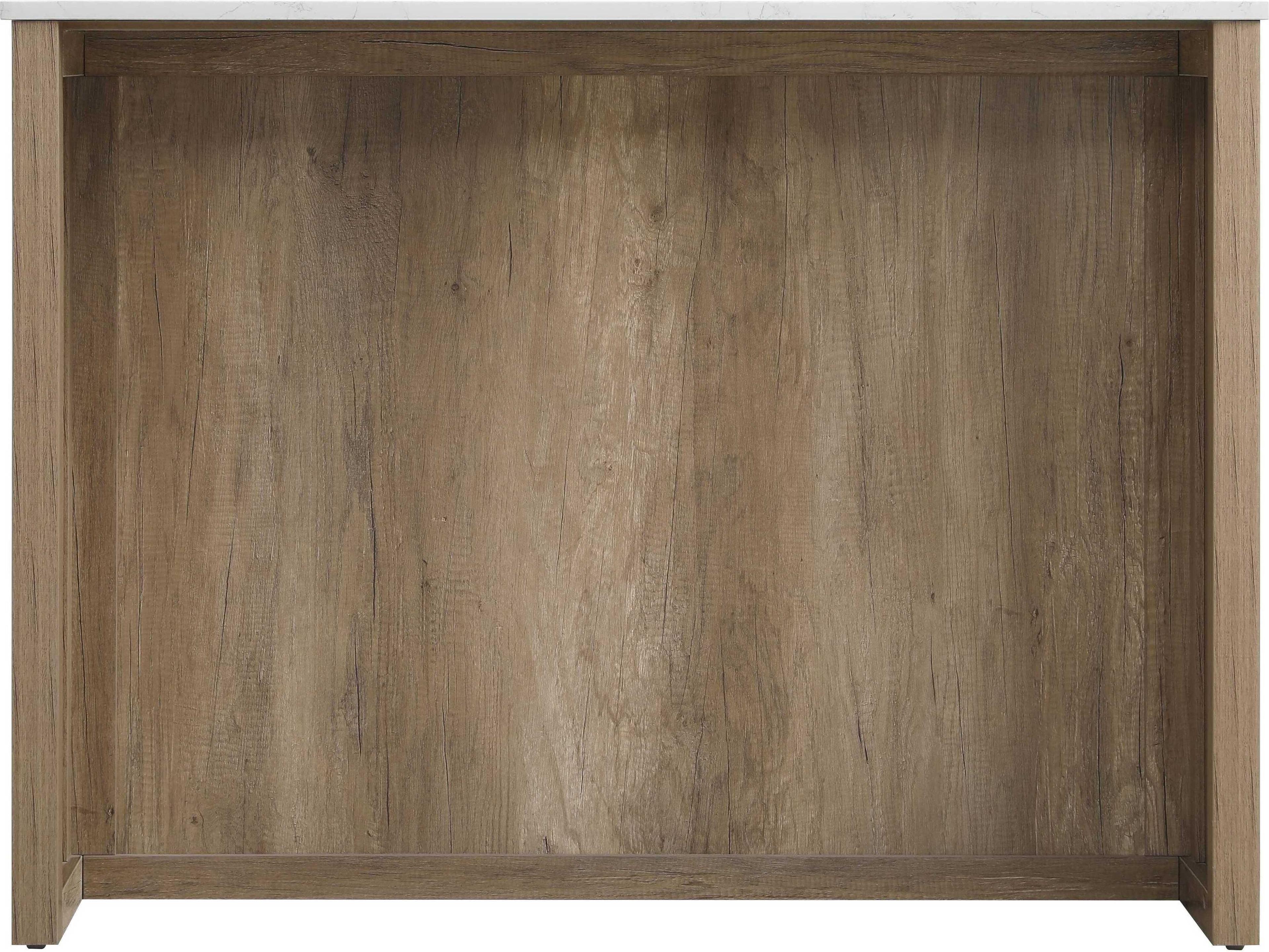 Elegant Lighting Porter Marble Natural Oak Kitchen Island