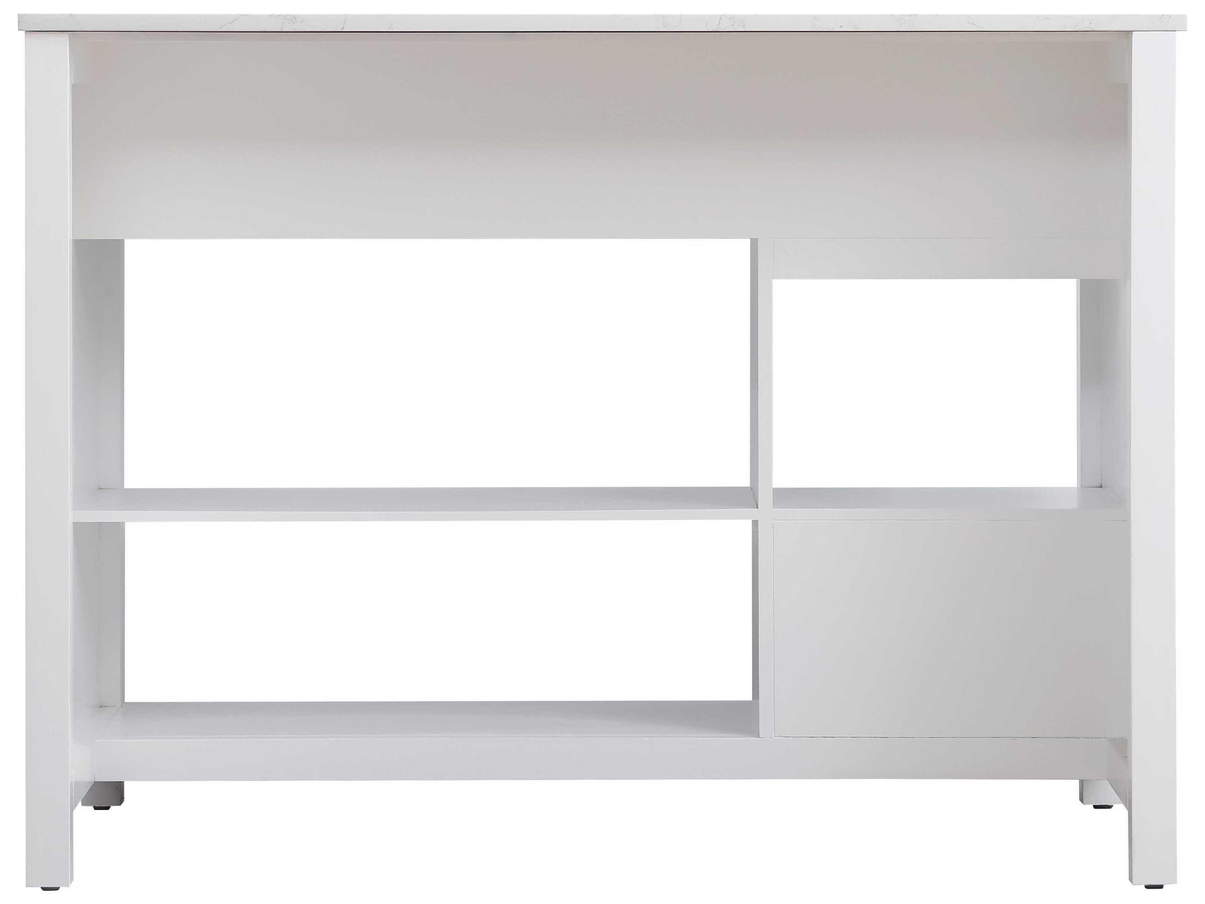 Elegant Lighting Jax Marble White Kitchen Island