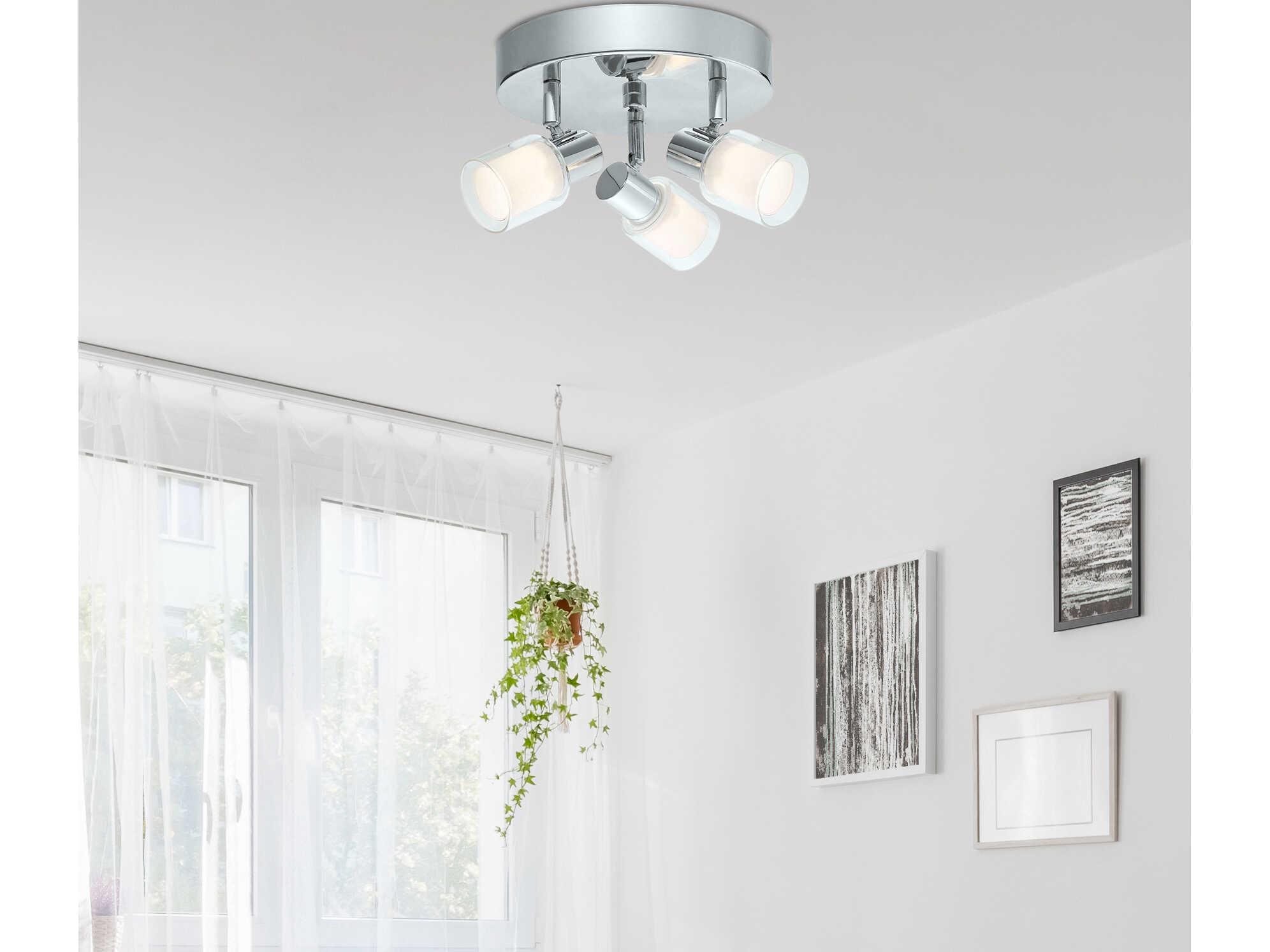 Eglo Salti 3-Light Chrome Semi Flush Mount