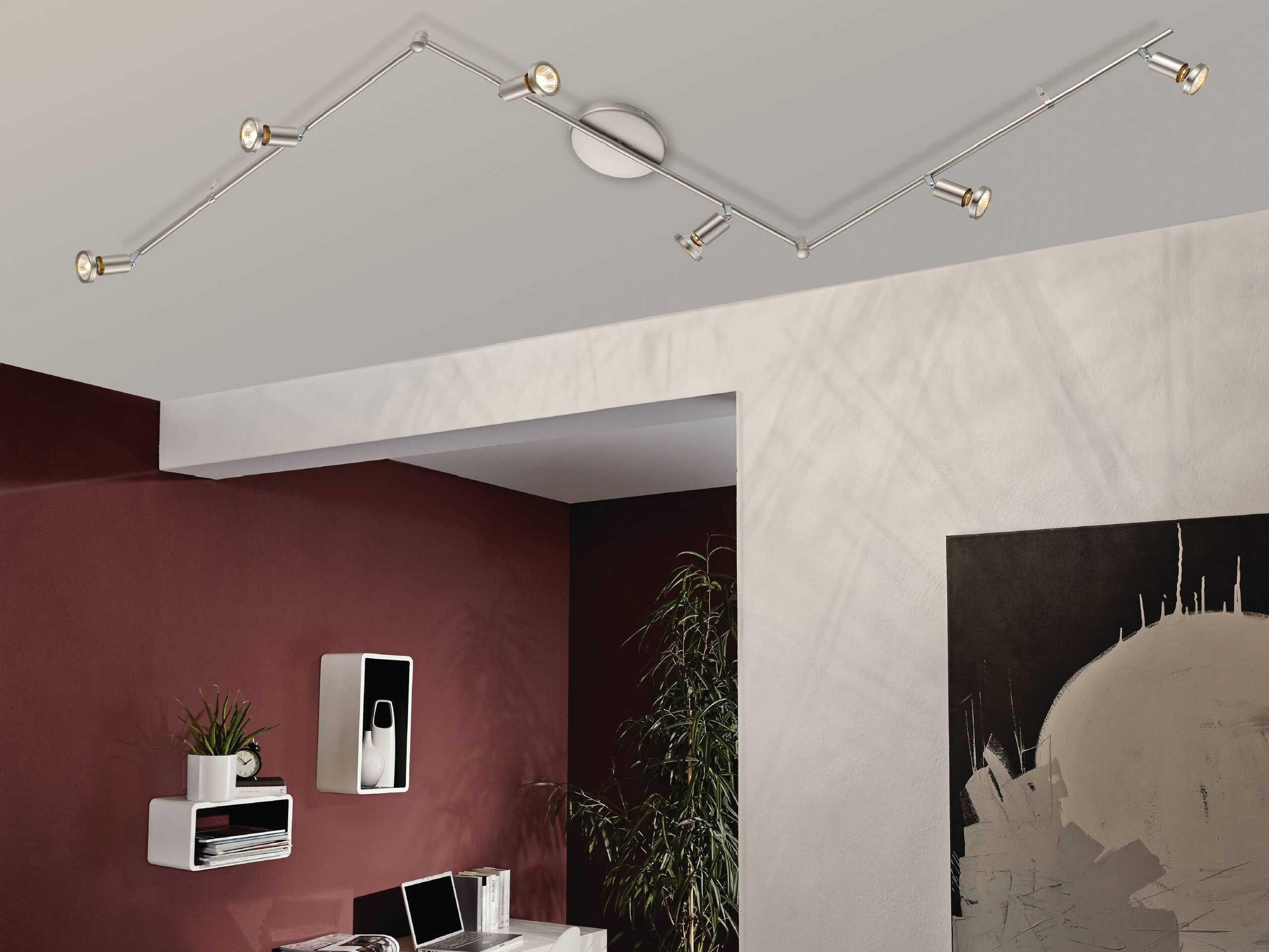 Eglo Buzz 6-Light Matte Nickel Track & Rail Light