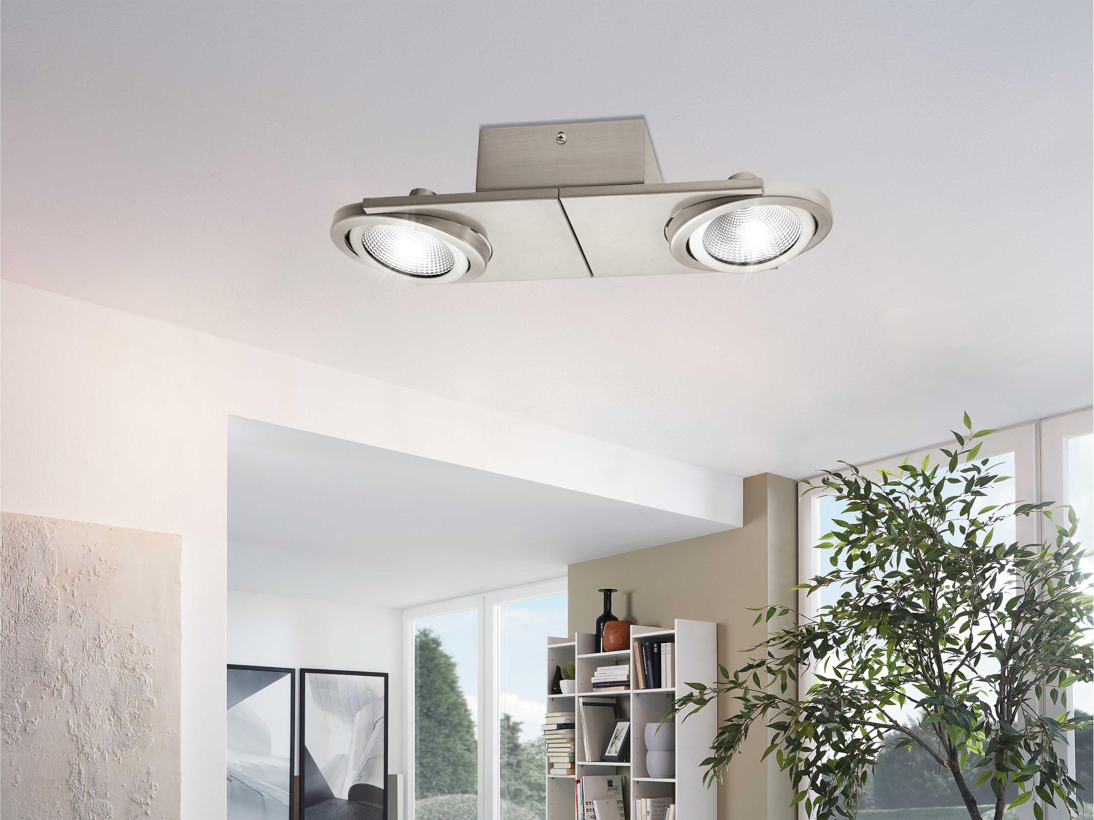 Eglo Brea 2-Light Matte Nickel Track & Rail Light