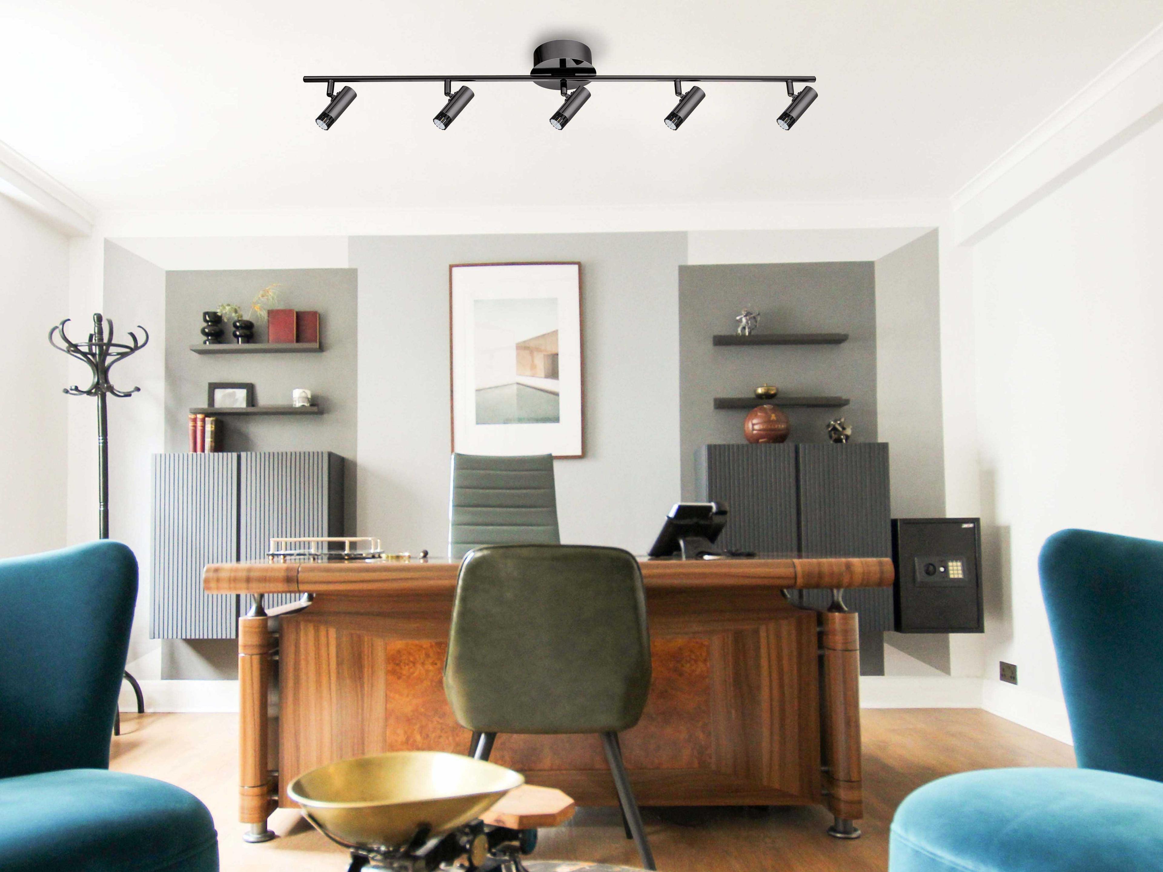 Eglo Lianello 5-Light Black Chrome Cylinder Track & Rail Light