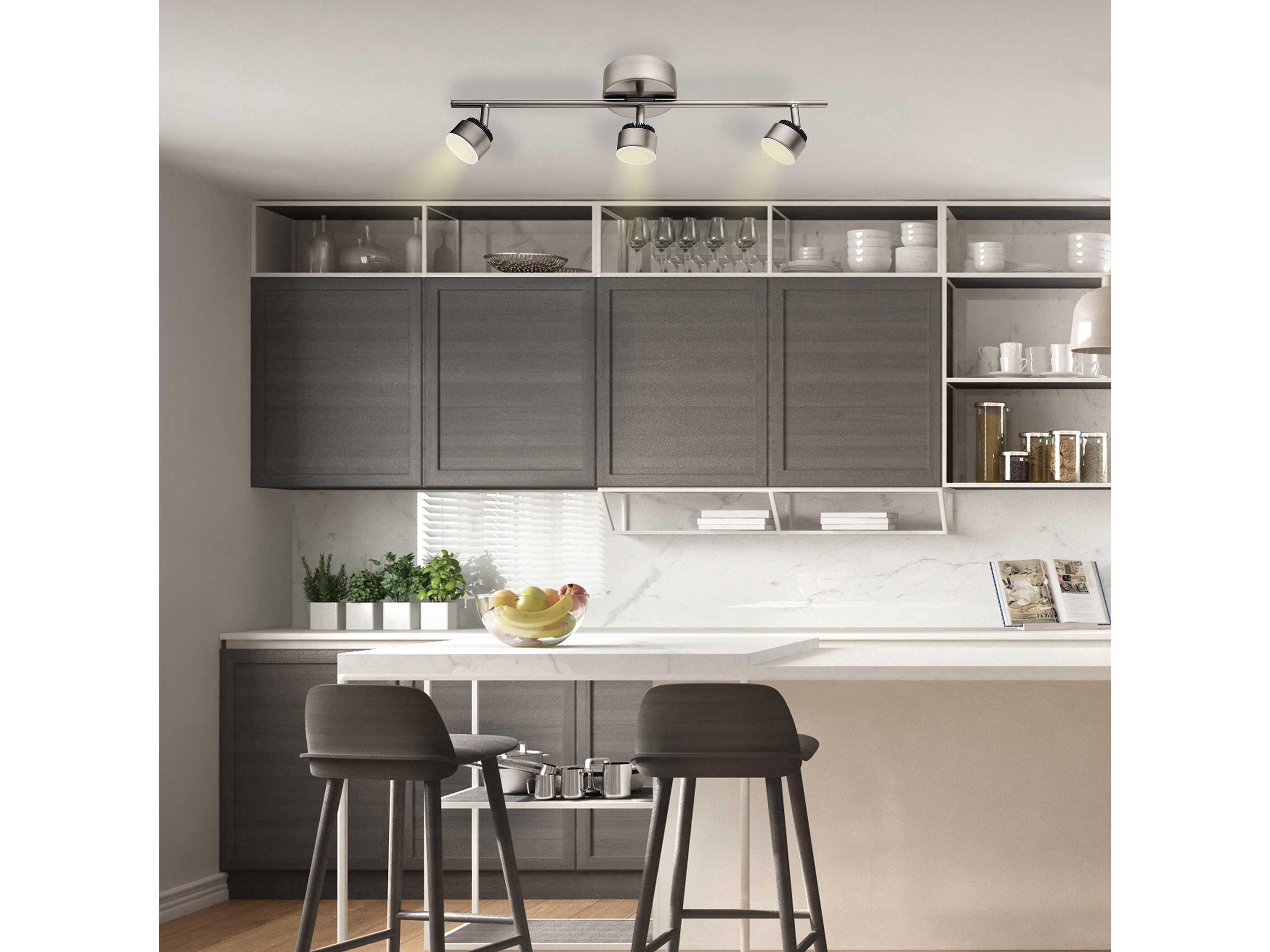 Eglo Armento 3-Light Matte Nickel Round Track & Rail Light