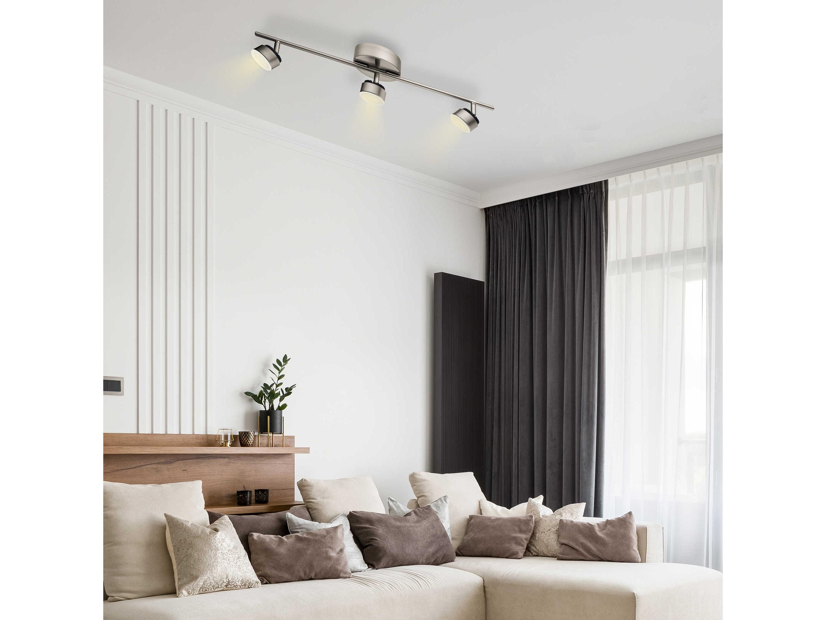 Eglo Armento 3-Light Matte Nickel Round Track & Rail Light