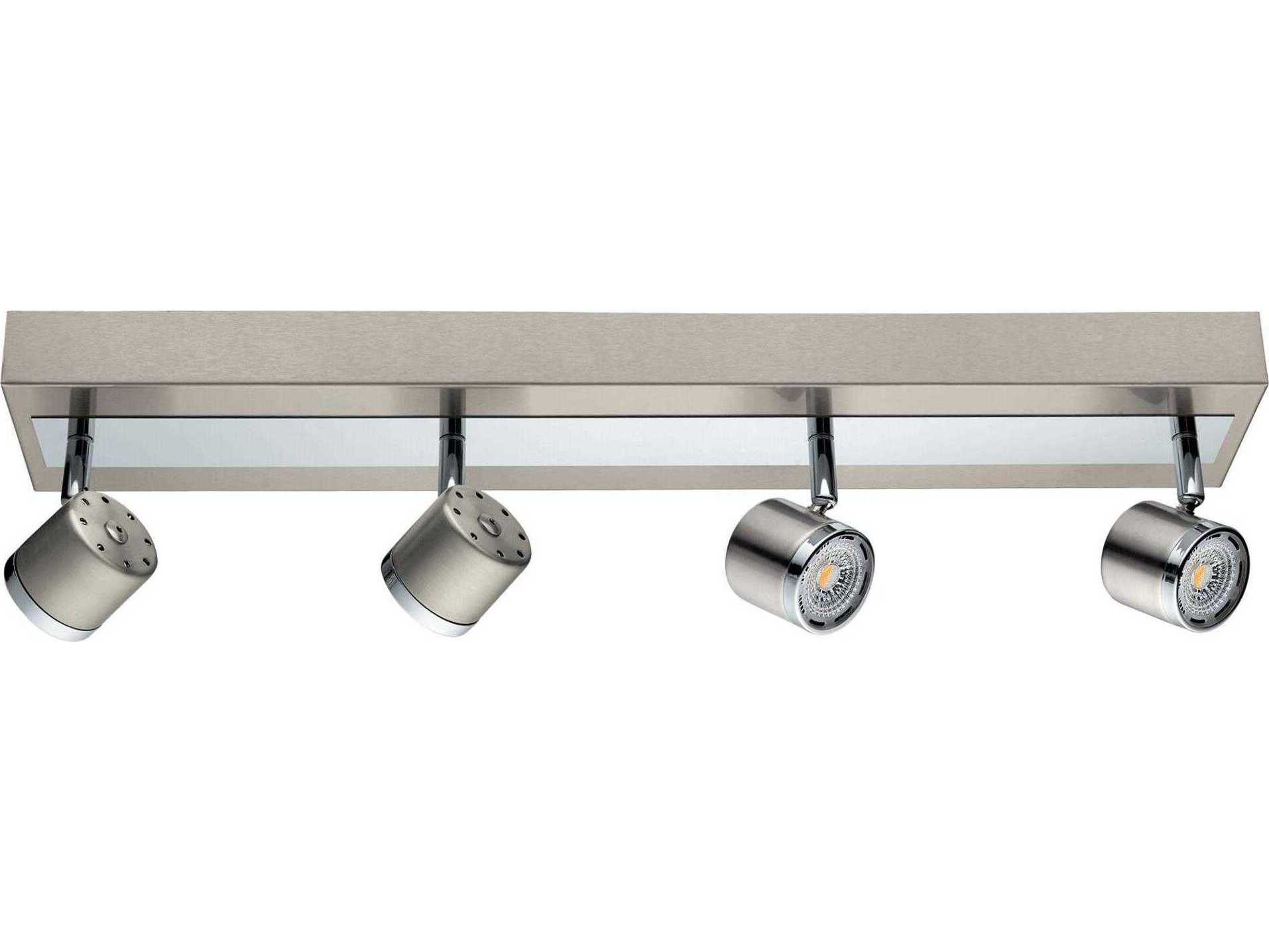 Eglo Pierino 4-Light Matte Nickel Chrome Round Track & Rail Light