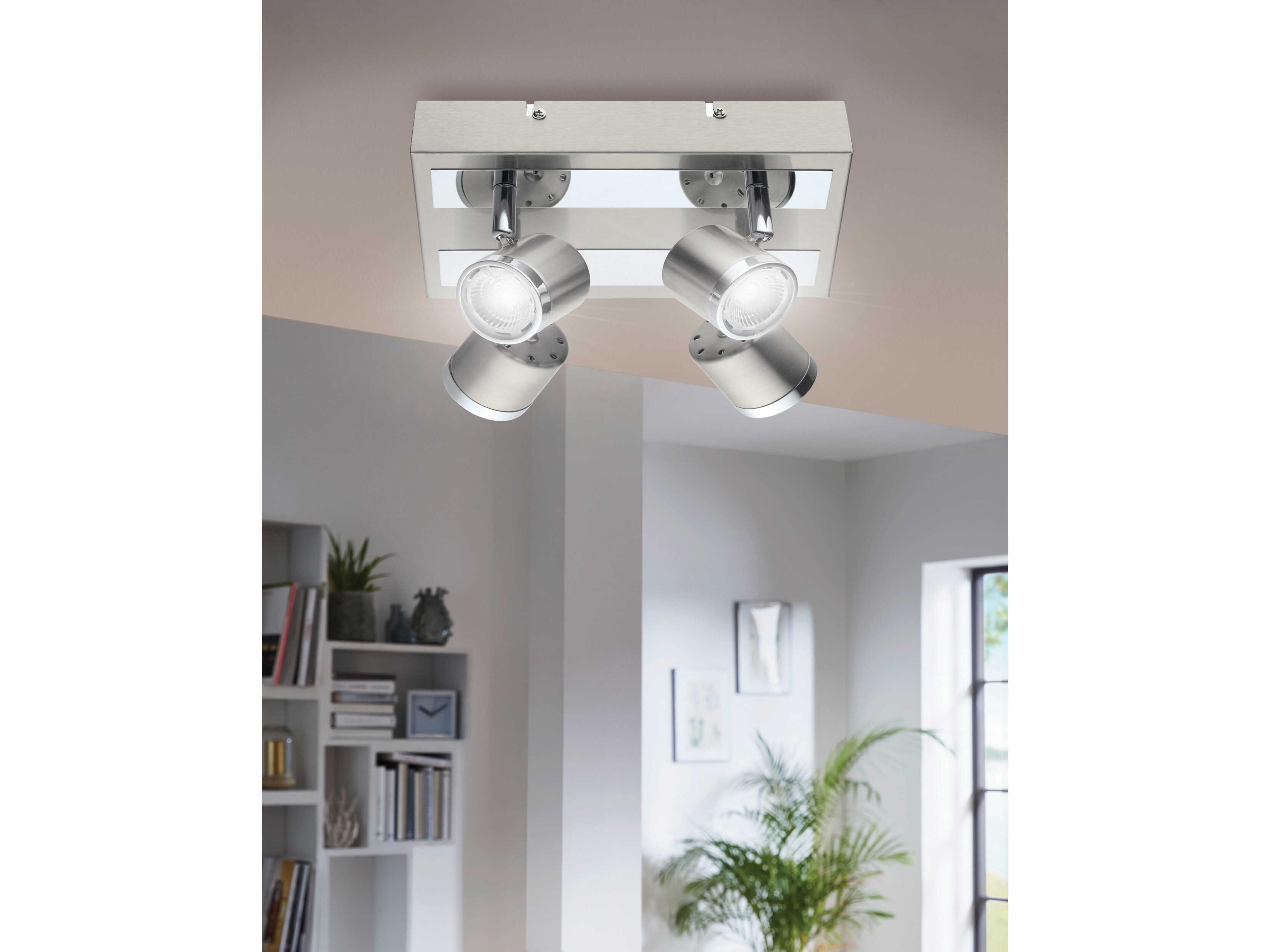 Eglo Pierino 4-Light Matte Nickel Chrome Track & Rail Light