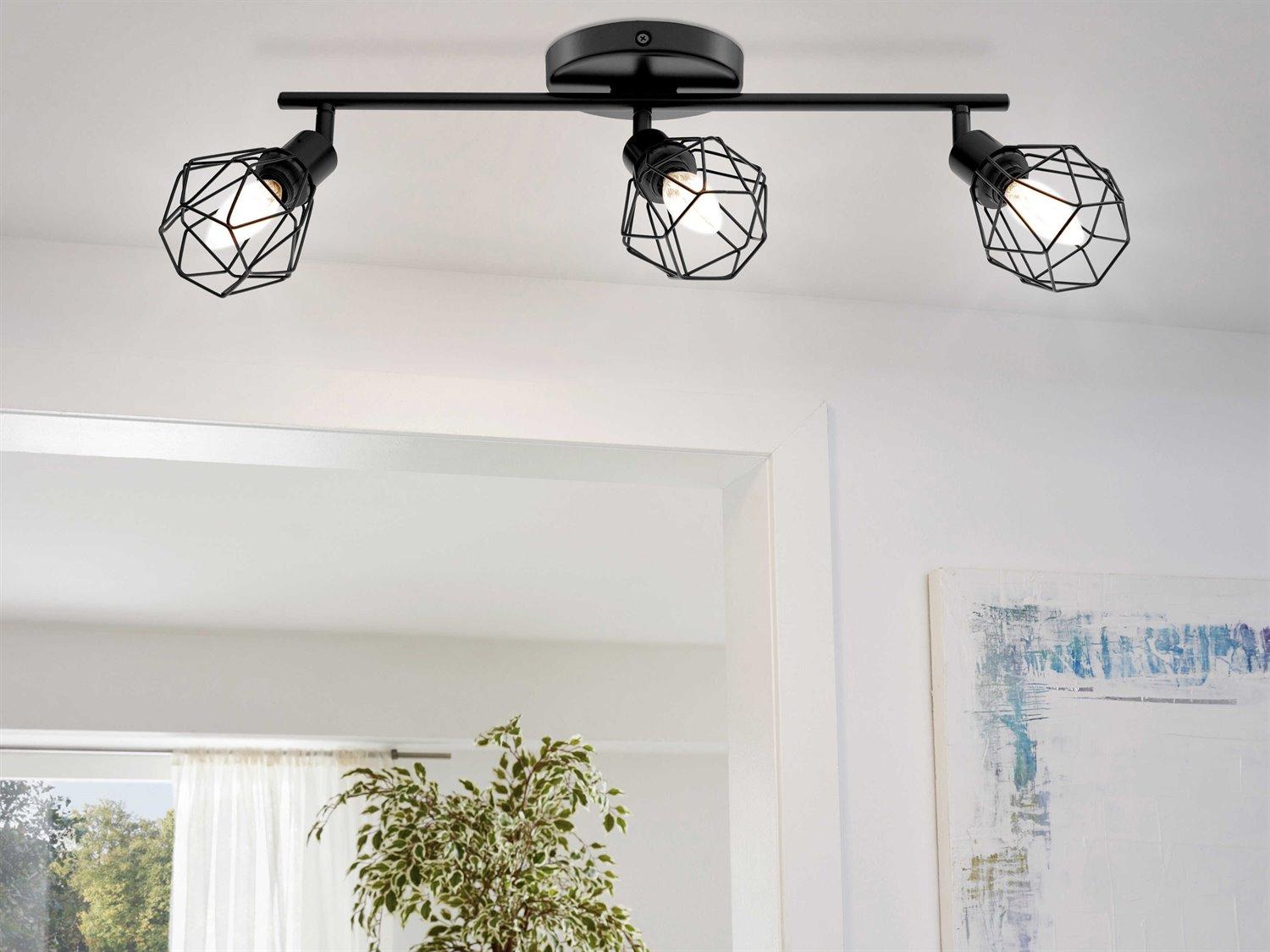 Eglo Zapata 3-Light Matte Black Track & Rail Light