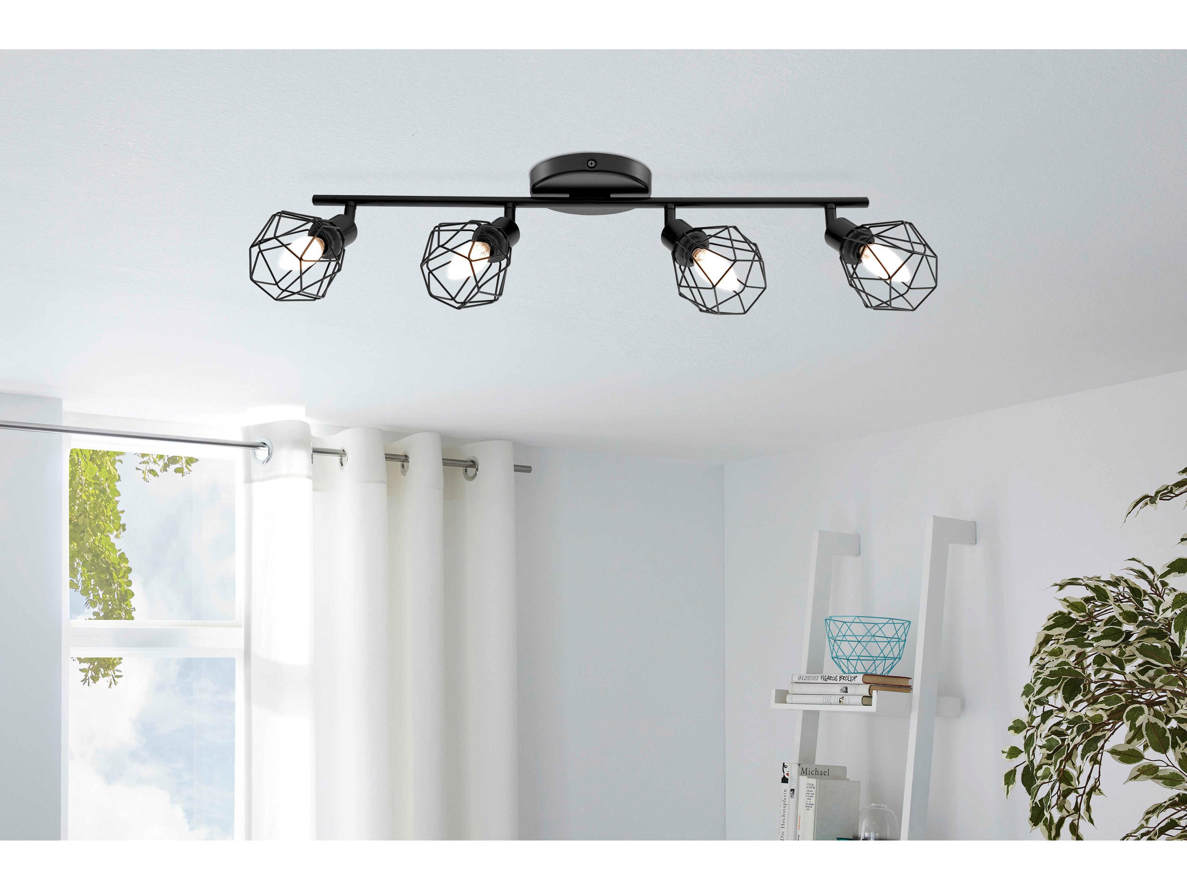 Eglo Zapata 4-Light Matte Black Track & Rail Light