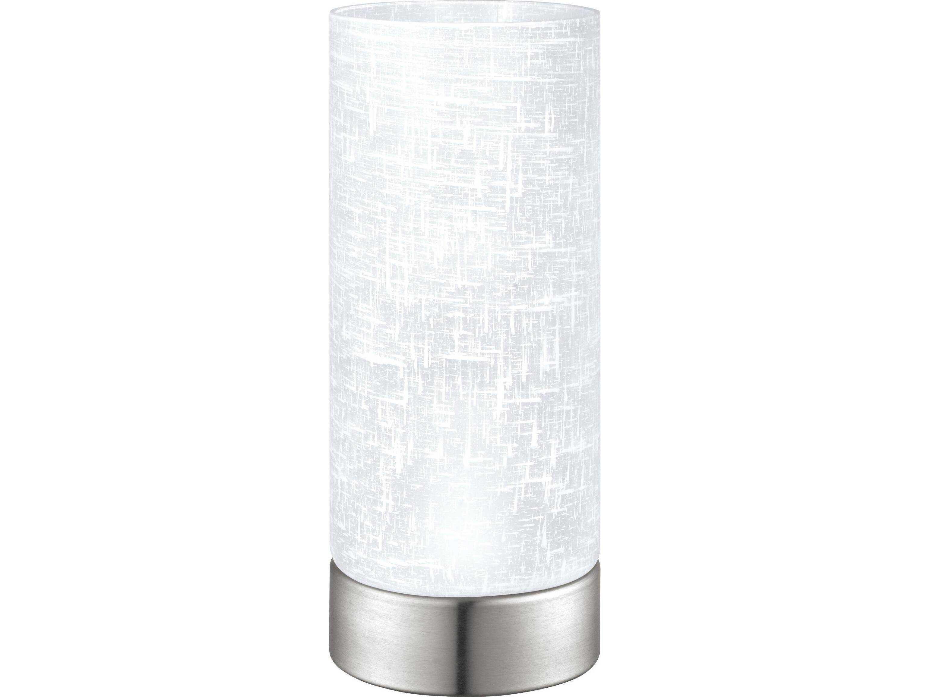 Eglo Myna Matte Nickel Cream Linen Table Lamp
