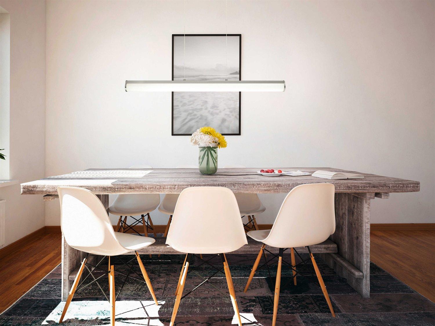 Eglo Calnova 1-Light Matte Nickel Linear Island Pendant