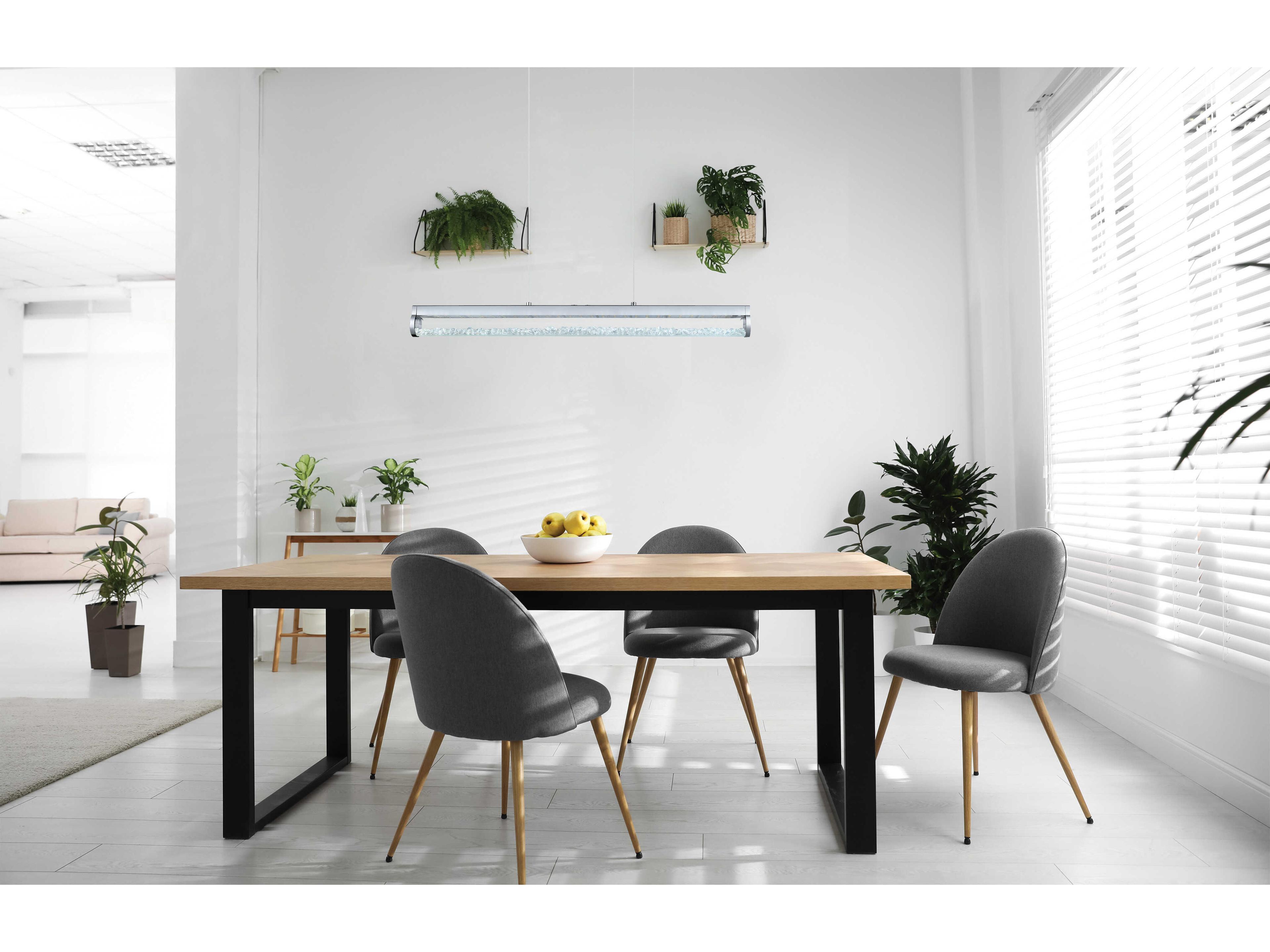 Eglo Trevelo 1-Light Chrome Linear Island Pendant