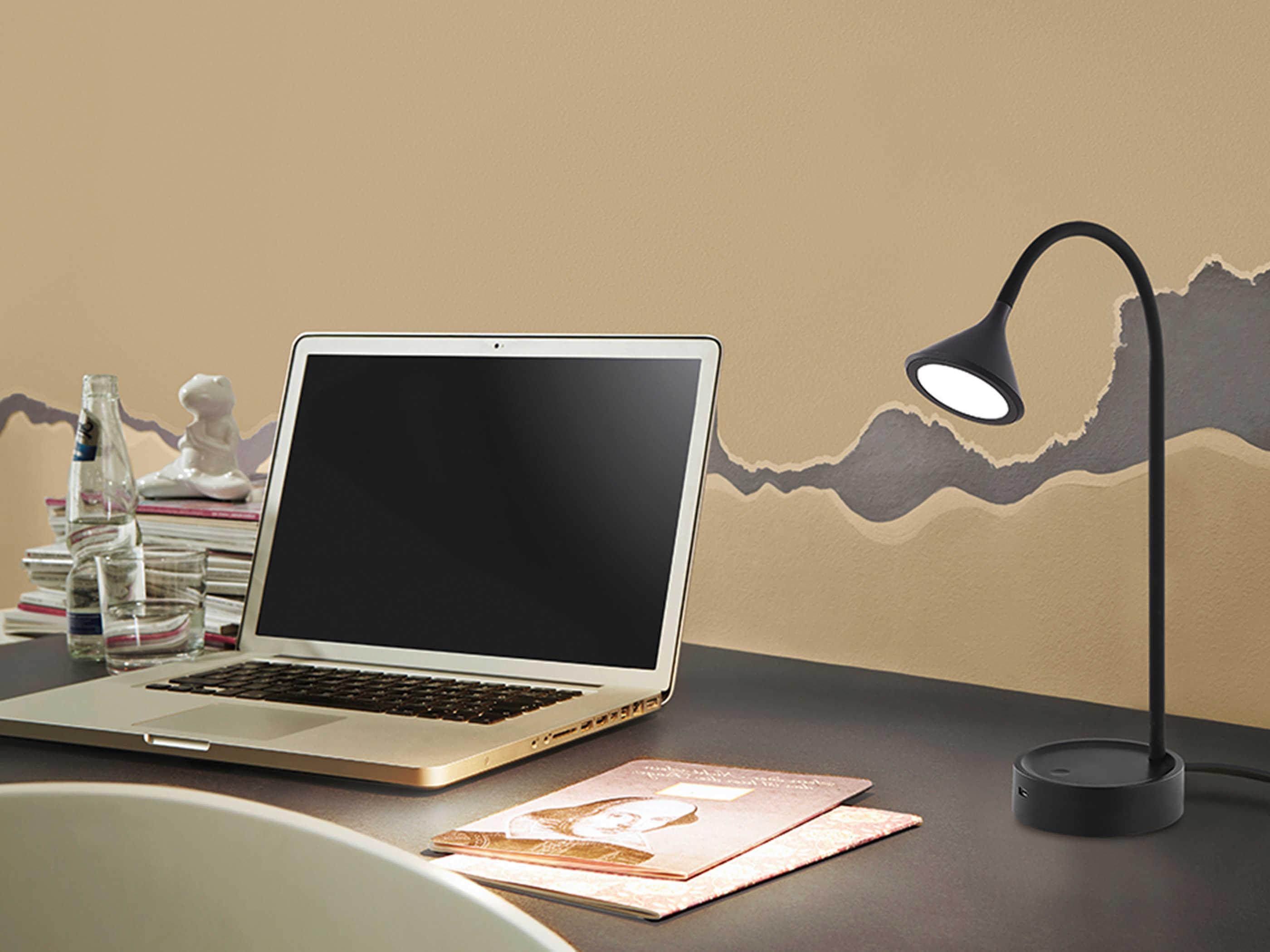 Eglo Ormond Matte Black Metal Desk Lamp