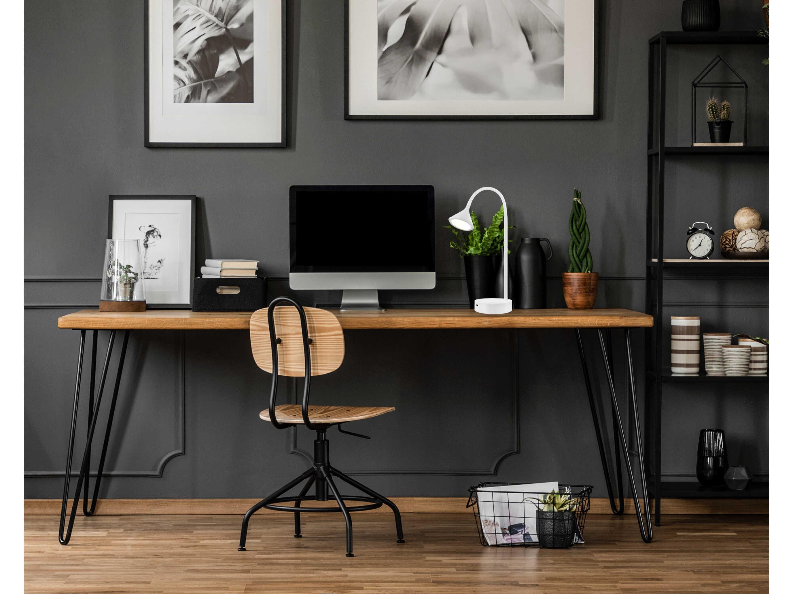 Eglo Ormond Matte White Metal Desk Lamp