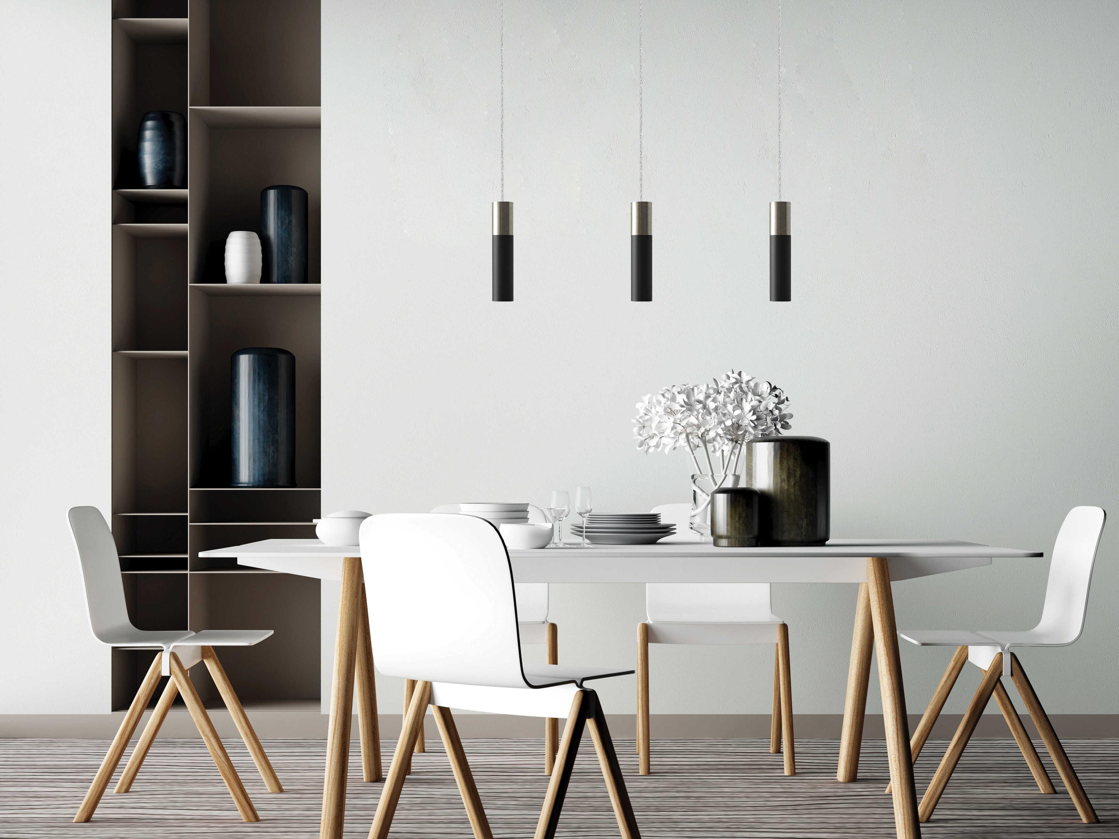 Eglo Villora 1-Light Matte Nickel Cylinder Mini Pendant