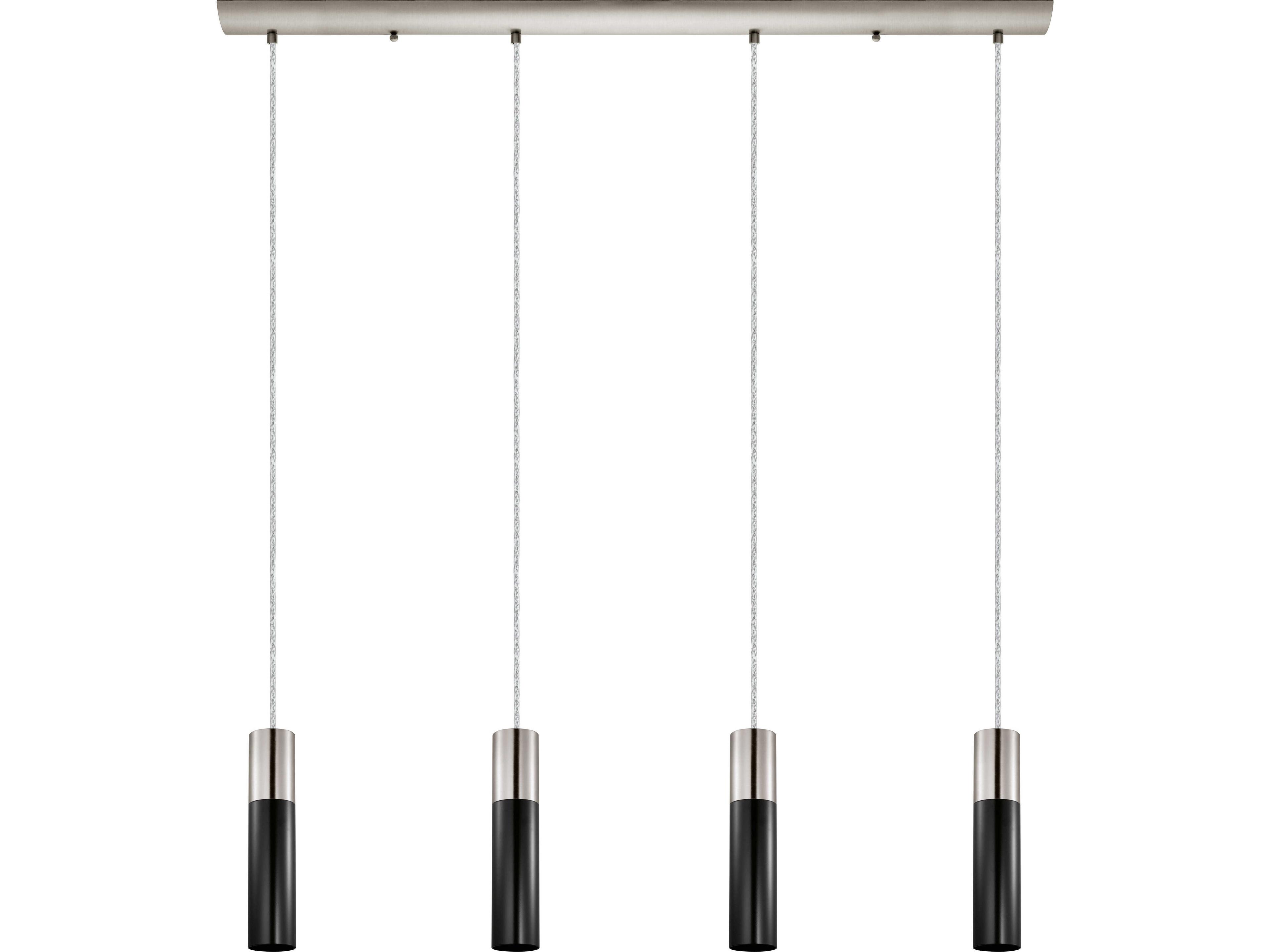 Eglo Villora 4-Light Matte Nickel Cylinder Island Pendant