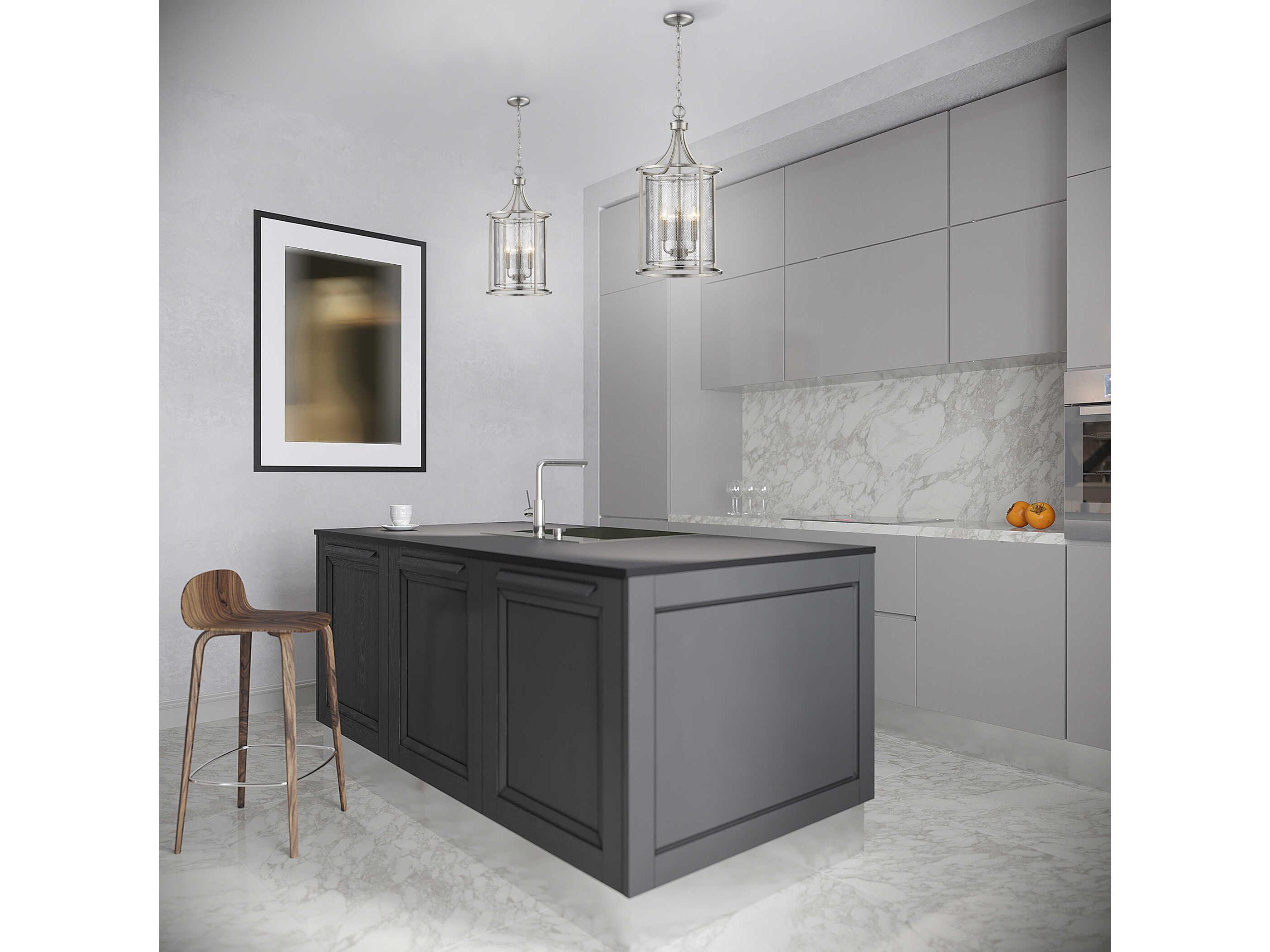 Eglo Verona 3-Light Brushed Nickel Cylinder Pendant