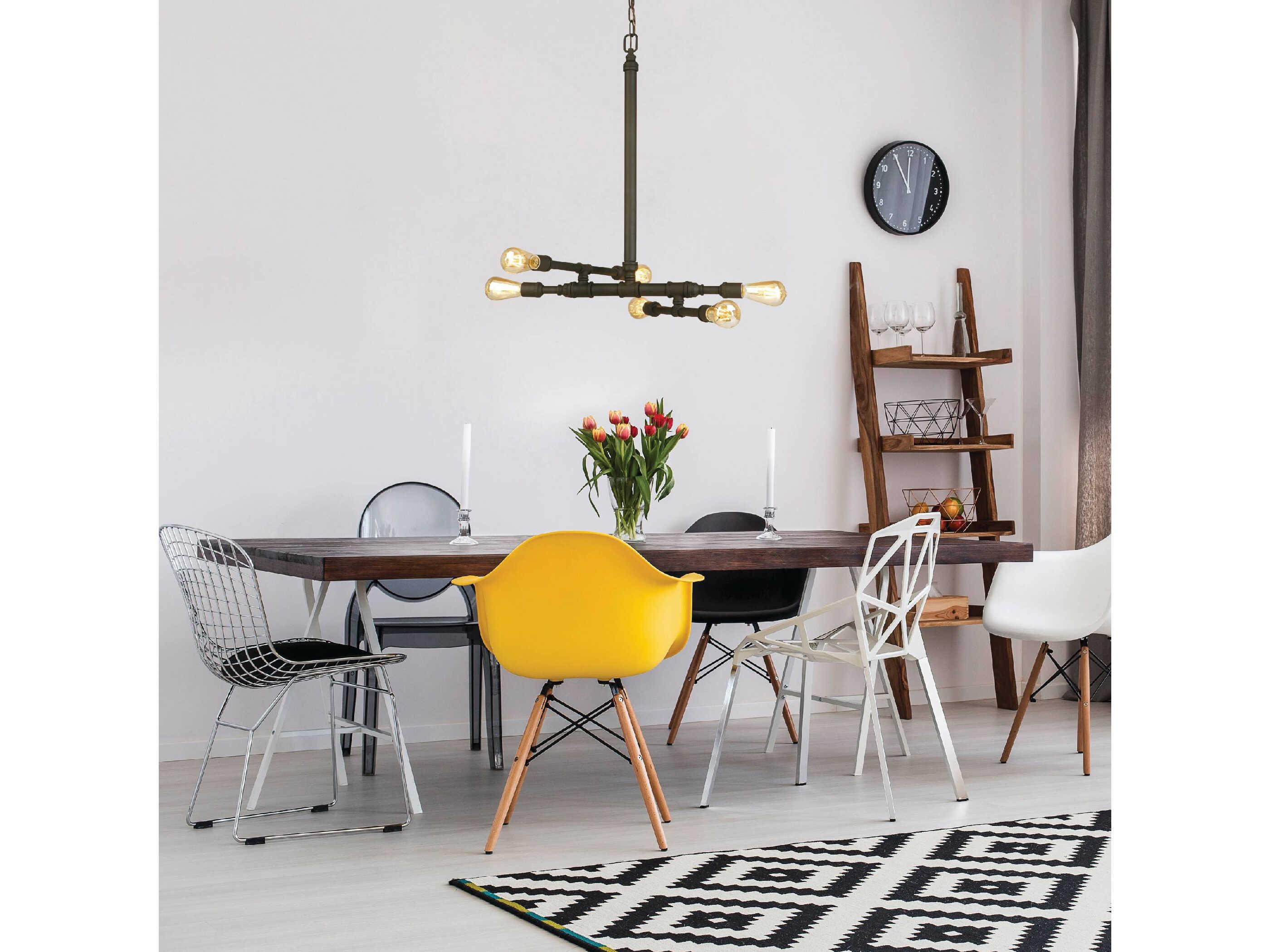 Eglo Wymer 6-Light Matte Bronze Pendant