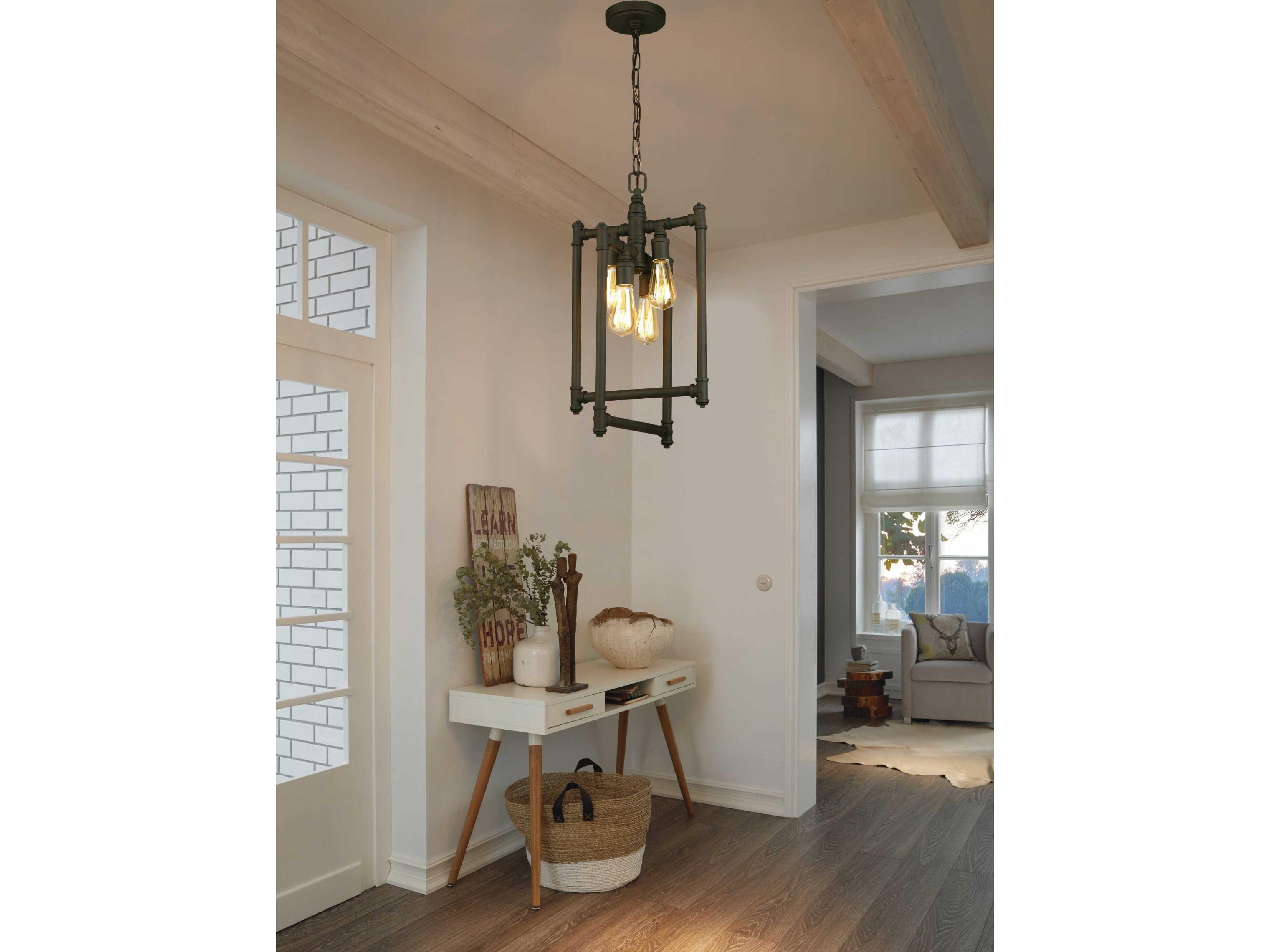 Eglo Wymer 4-Light Matte Bronze Pendant