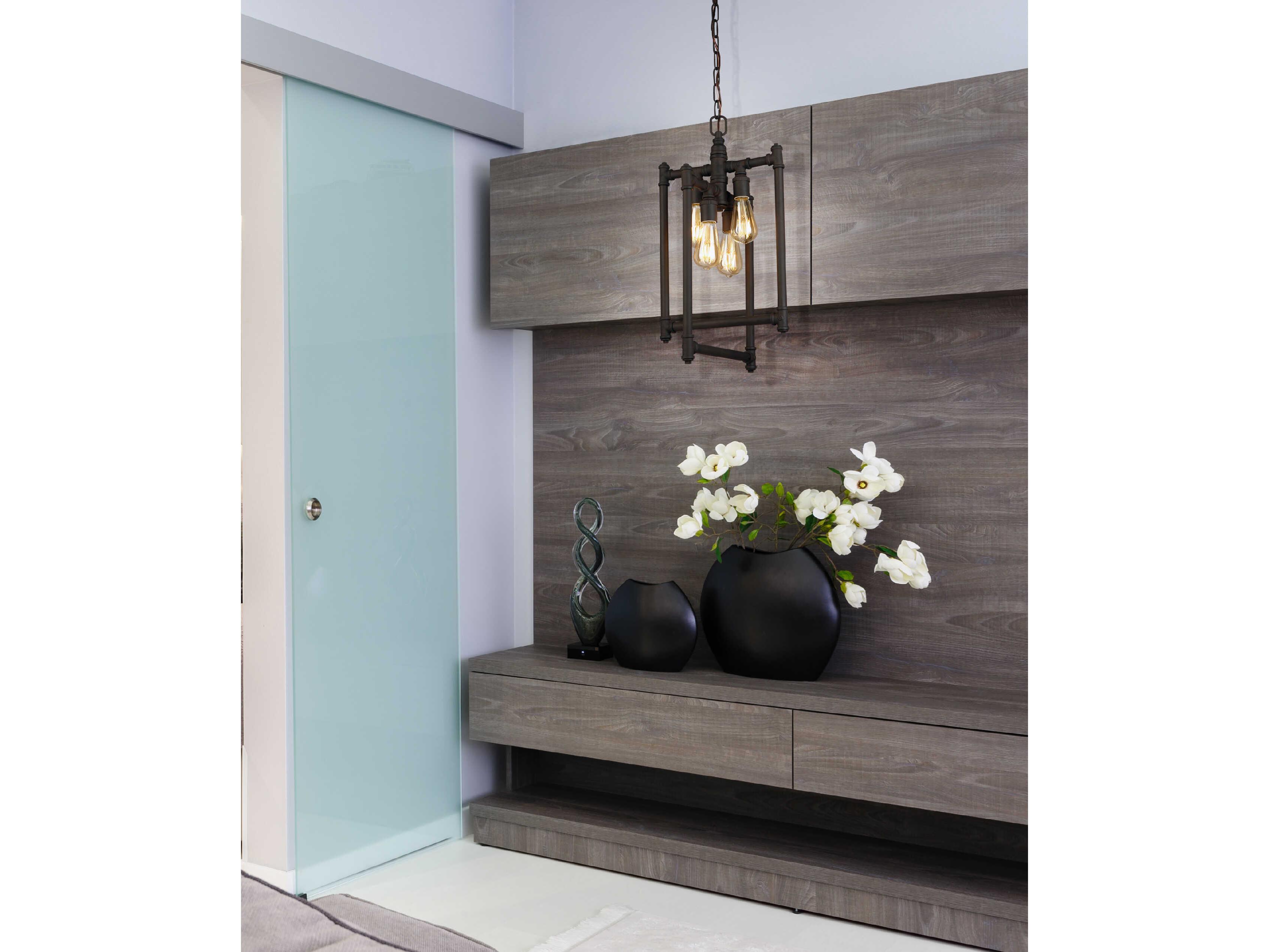 Eglo Wymer 4-Light Matte Bronze Pendant