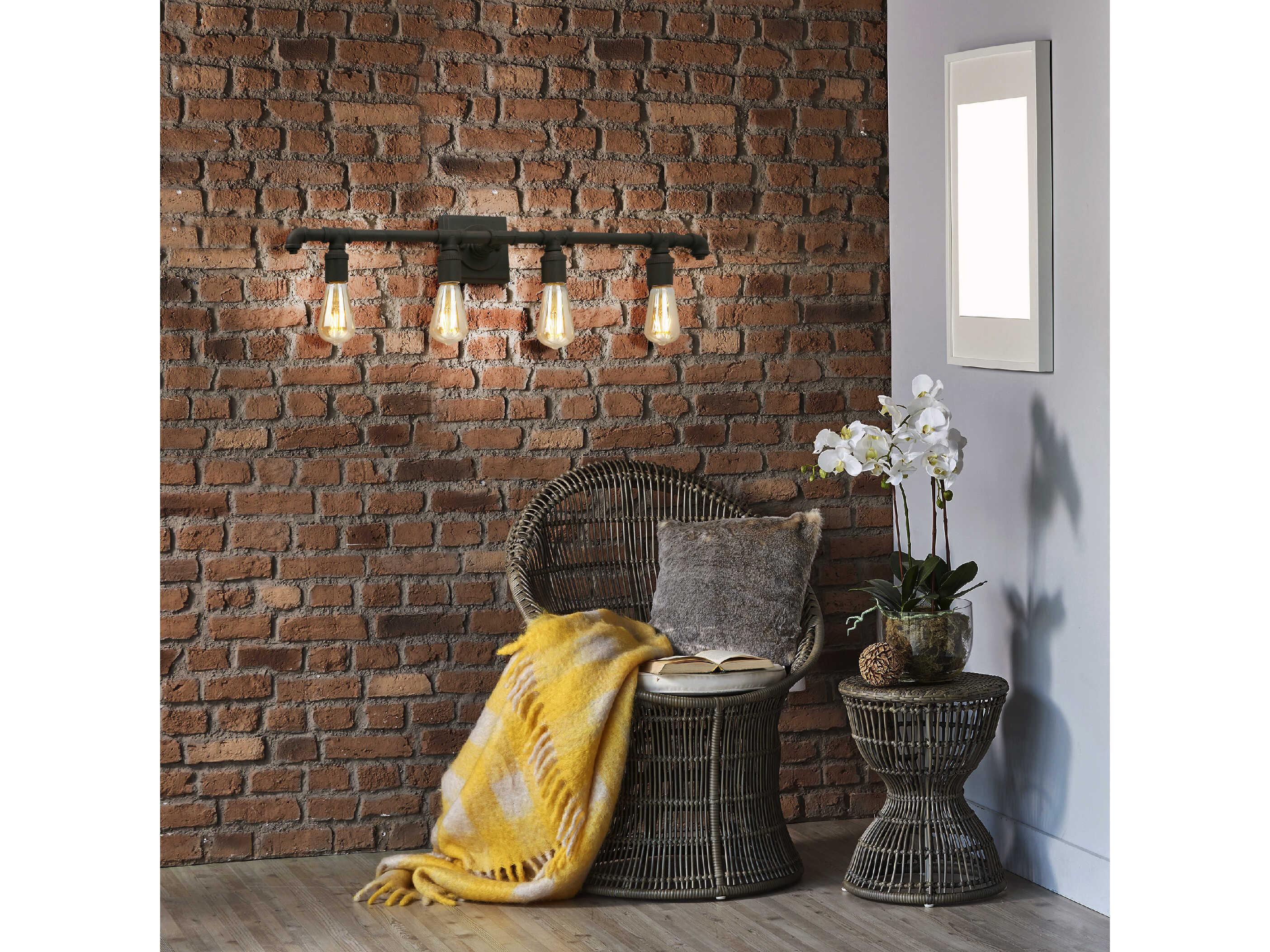 Eglo Wymer 4-Light Matte Bronze Vanity Light