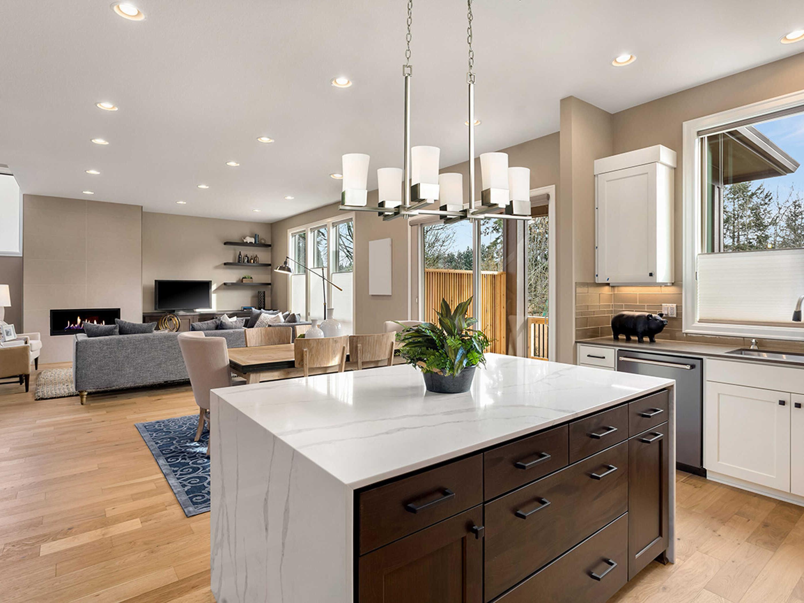 Eglo Ciara Springs 6-Light Brushed Nickel Island Pendant