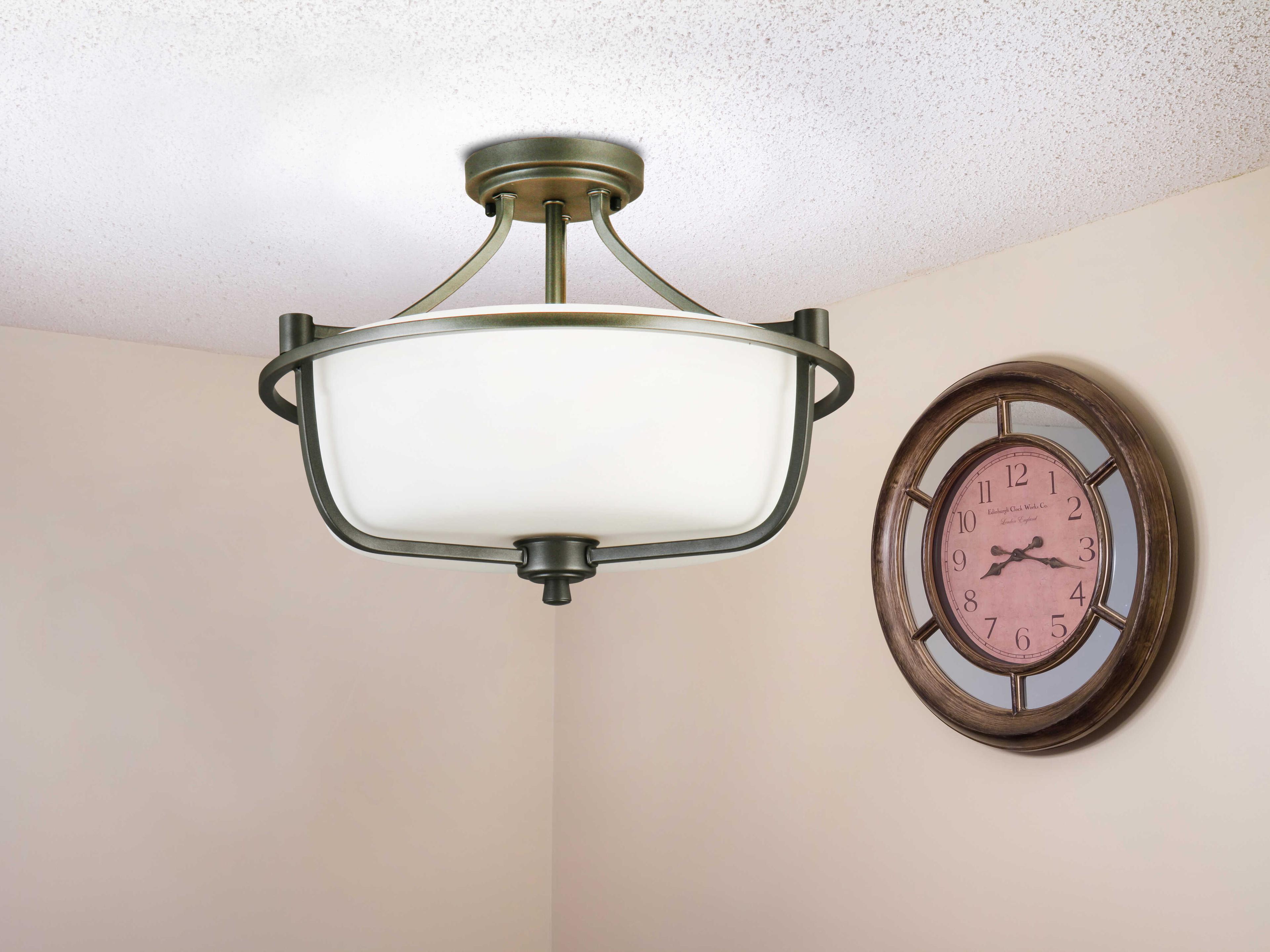 Eglo Mayview 3-Light Graphite Gray Semi Flush Mount