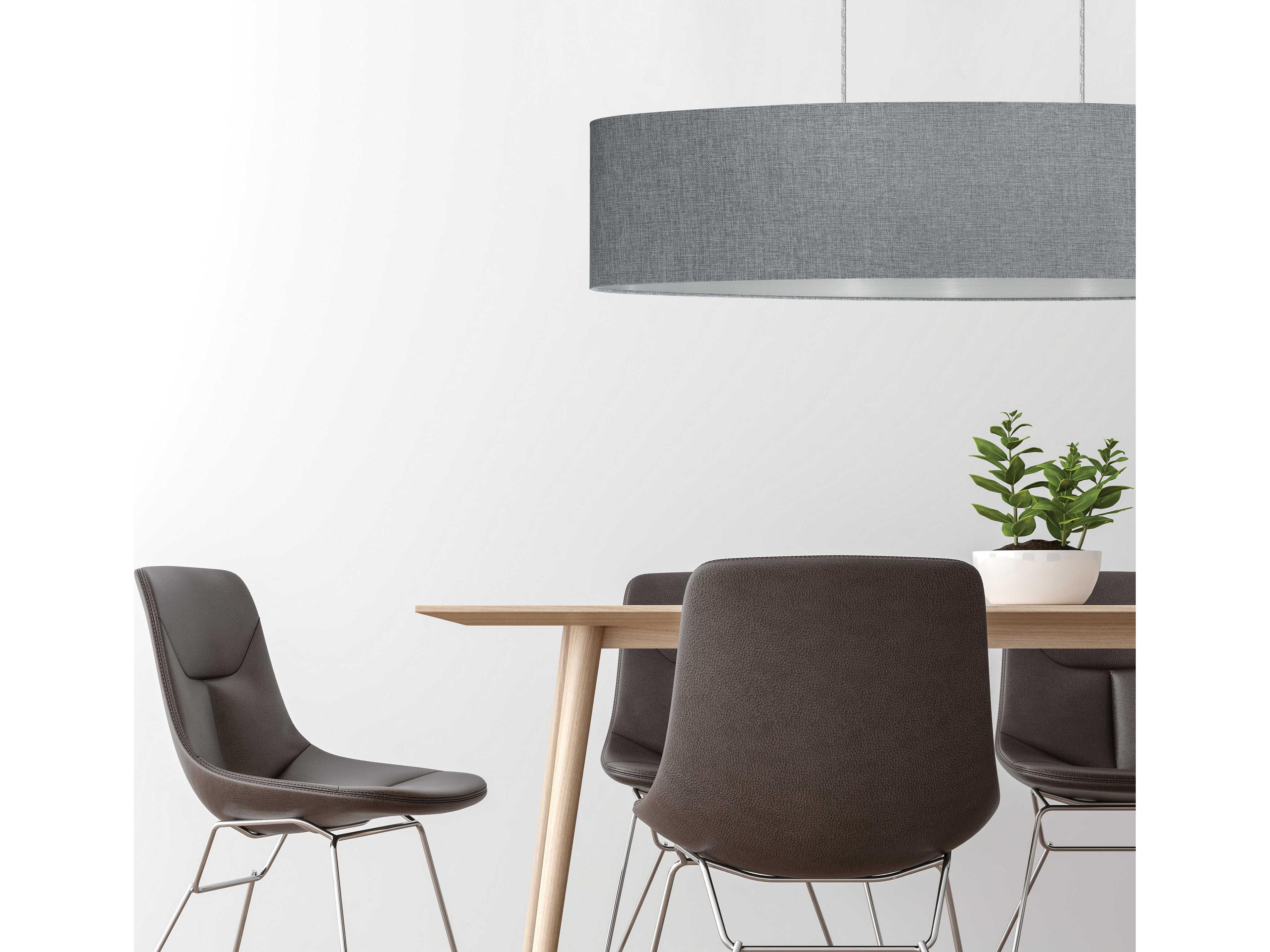 Eglo Mandana 1-Light Matte Nickel Gray Island Pendant