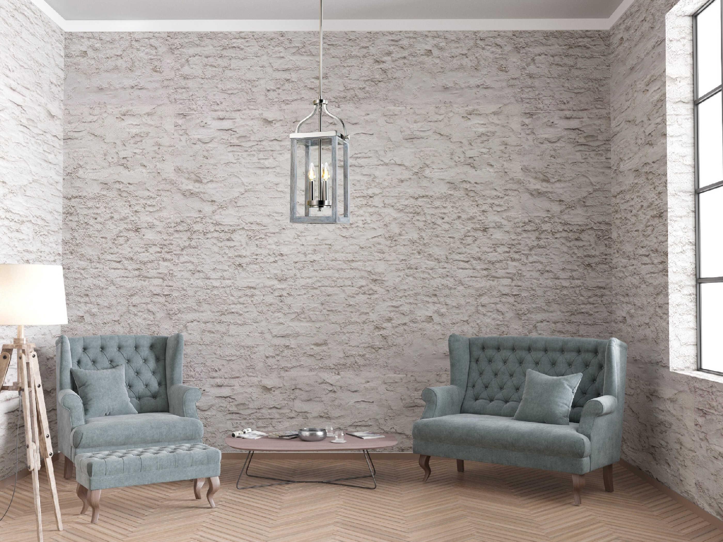 Eglo Montrose 3-Light Acia Wood Brushed Nickel Mini Pendant