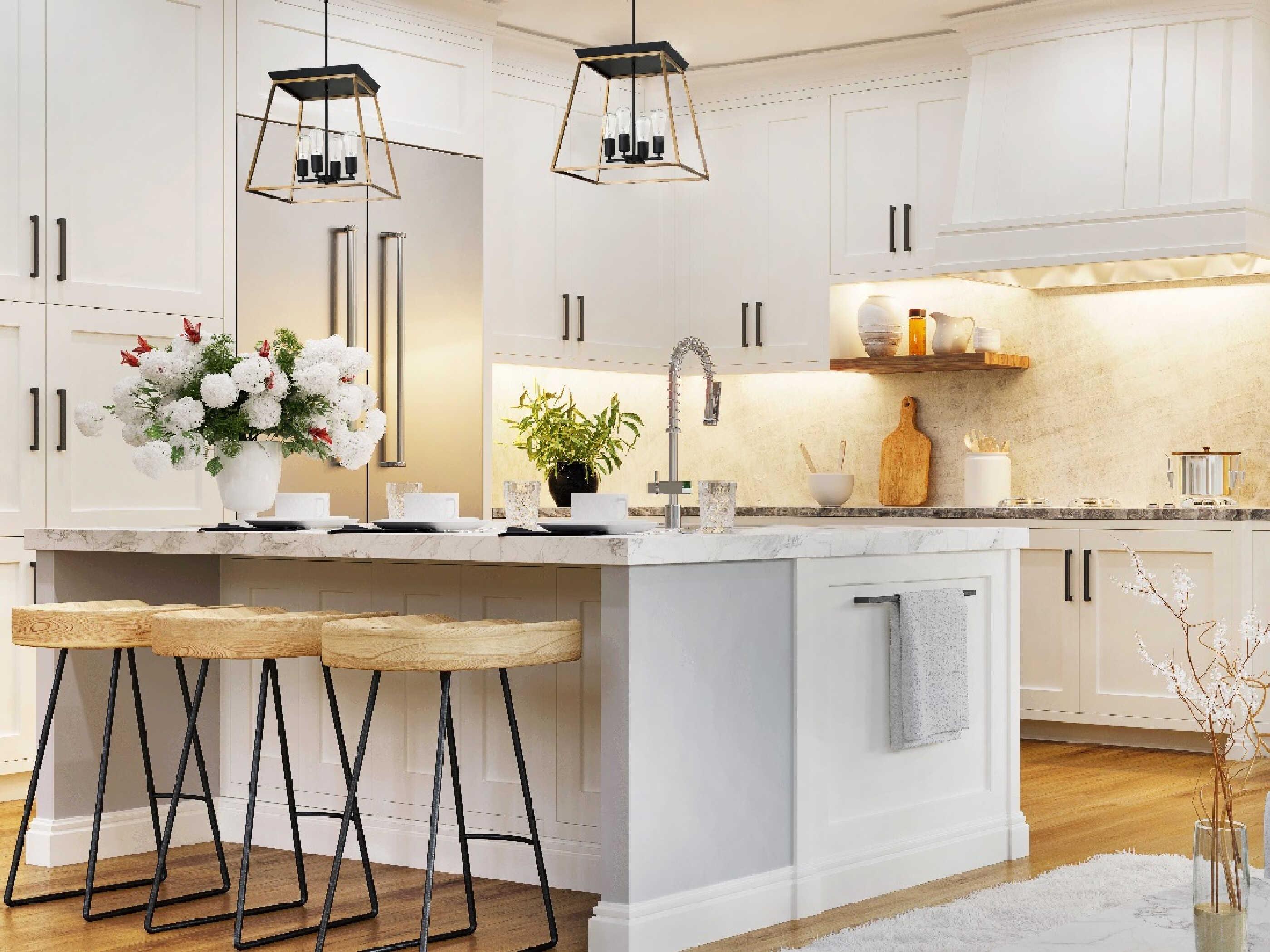 Eglo Willsboro 12-Light Polished Nickel Linear Tiered Island Pendant