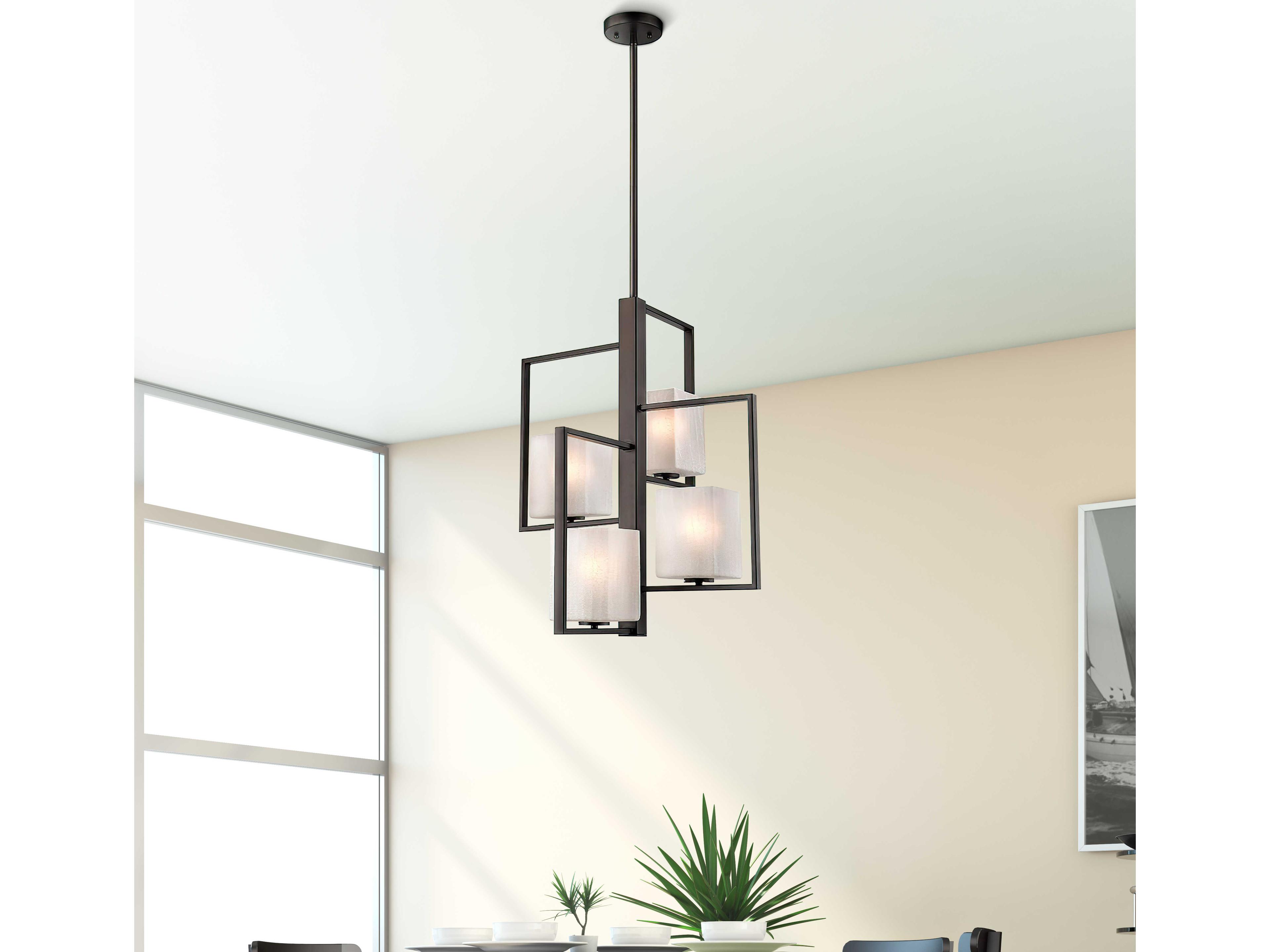 Eglo Wilmington 4-Light Oil Rubbed Bronze Pendant