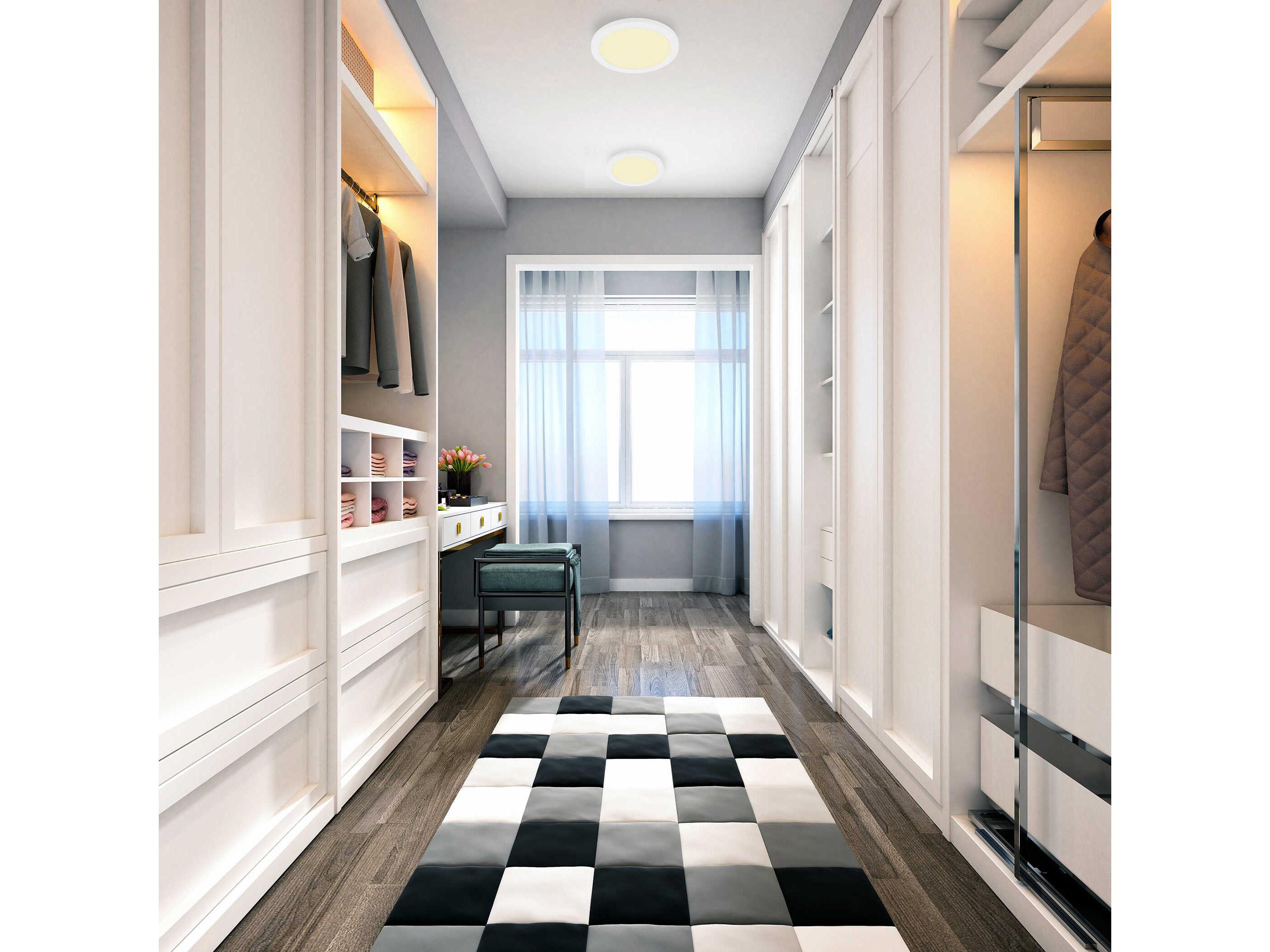 Eglo Trago 1-Light White Round Flush Mount