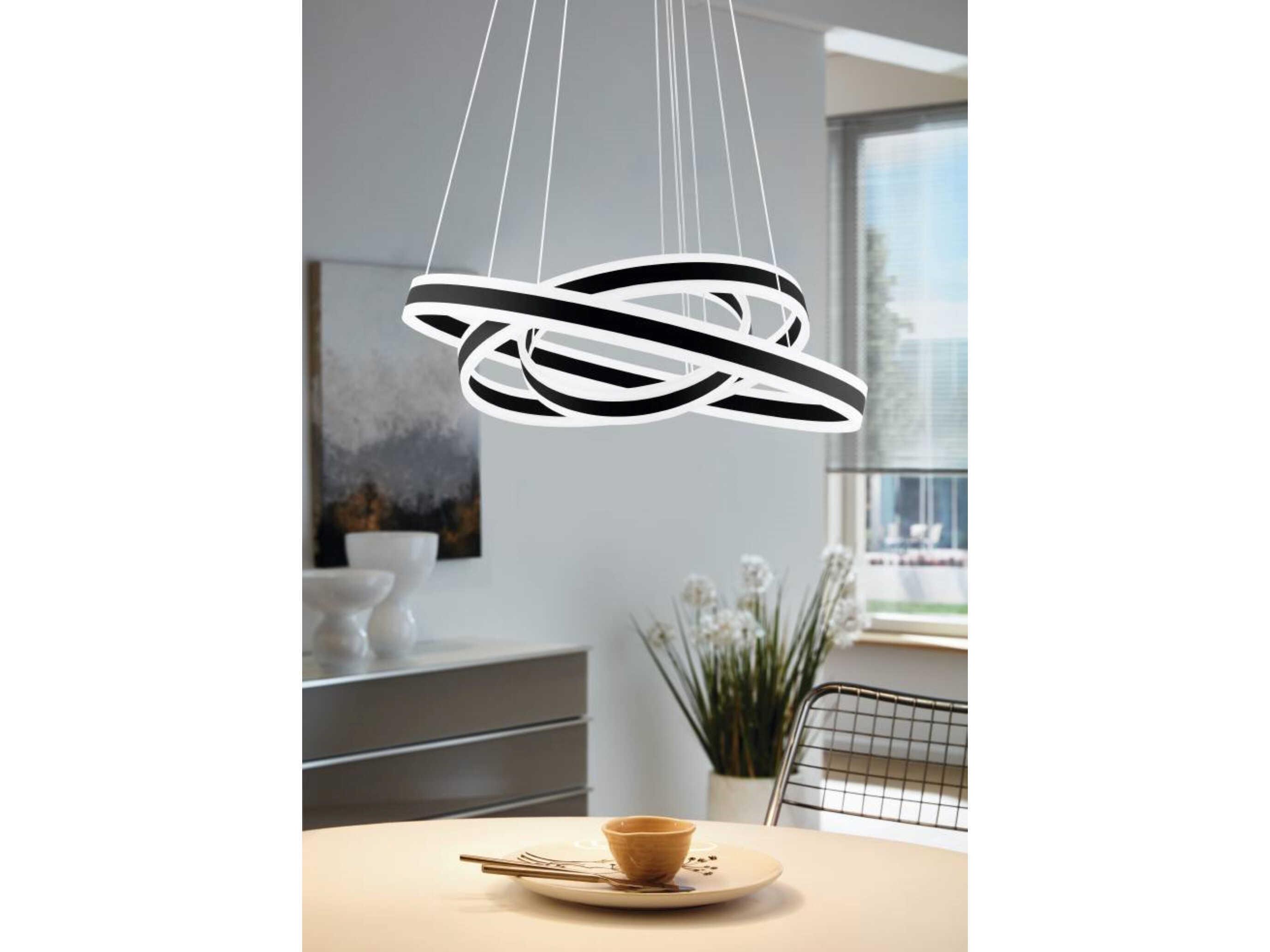 Eglo Tonarella 3-Light Black Round Pendant