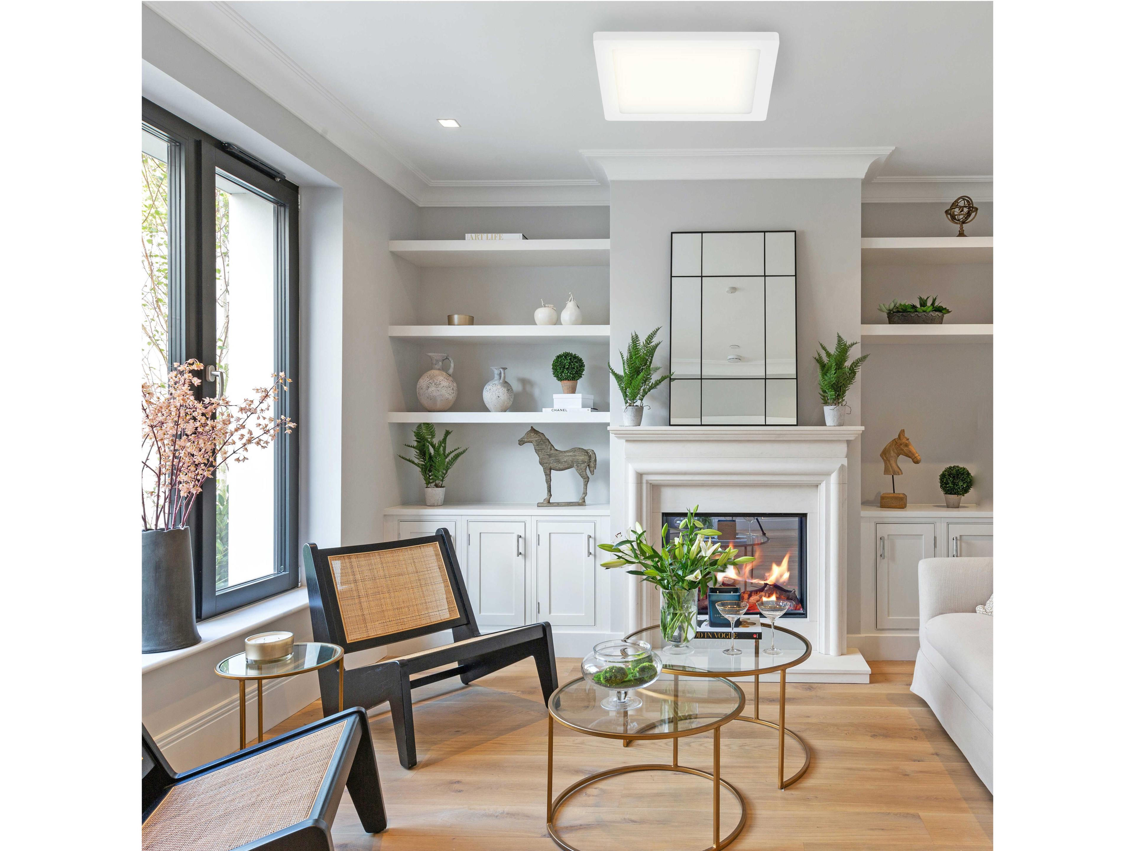 Eglo Trago 1-Light White Flush Mount