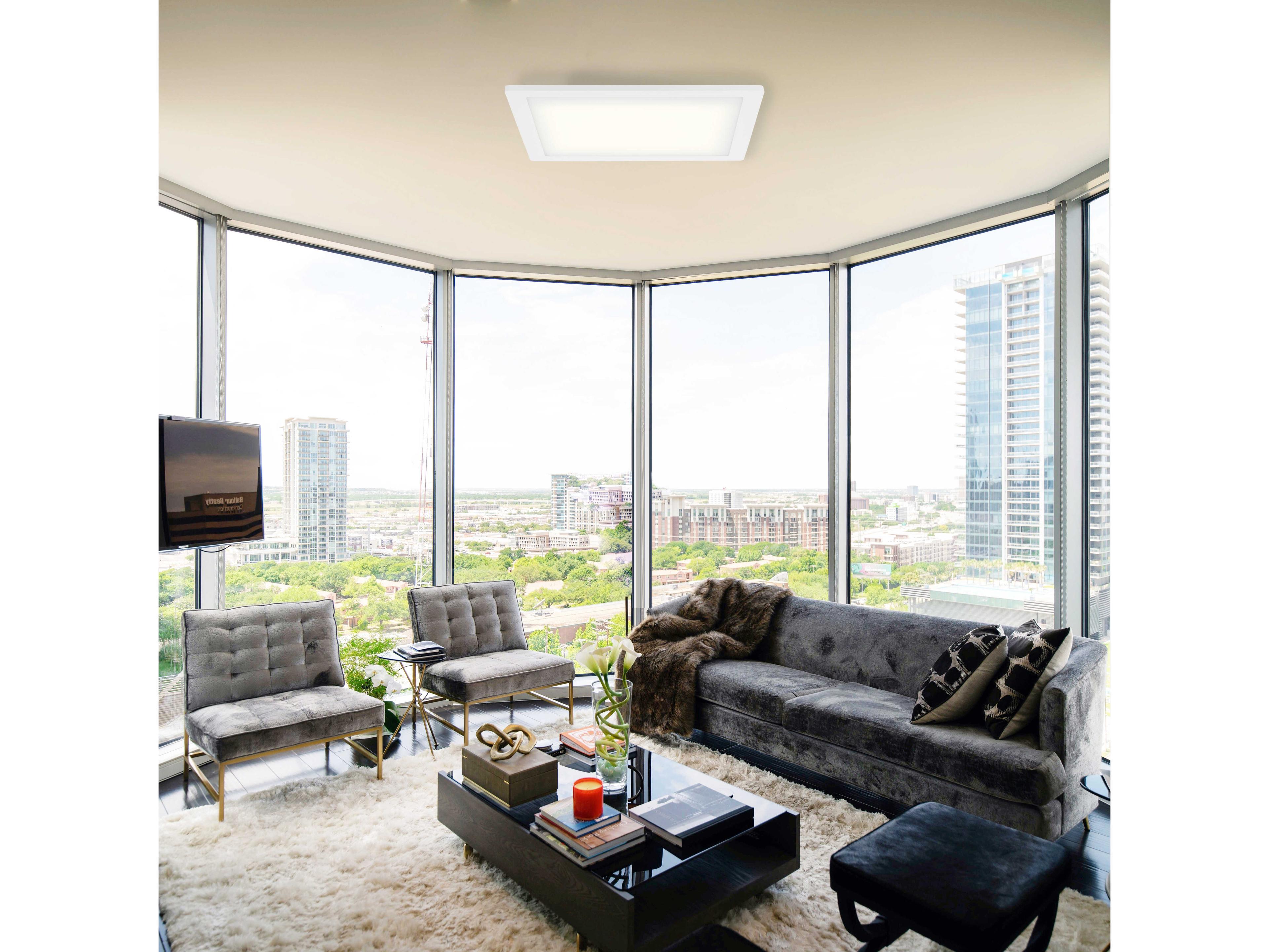 Eglo Trago 1-Light White Flush Mount