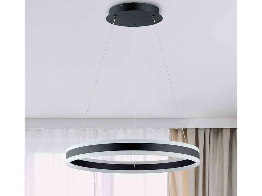 Eglo Tonarella 1-Light Black Round Pendant