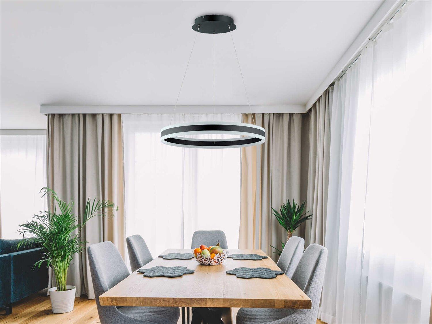 Eglo Tonarella 1-Light Black Round Pendant