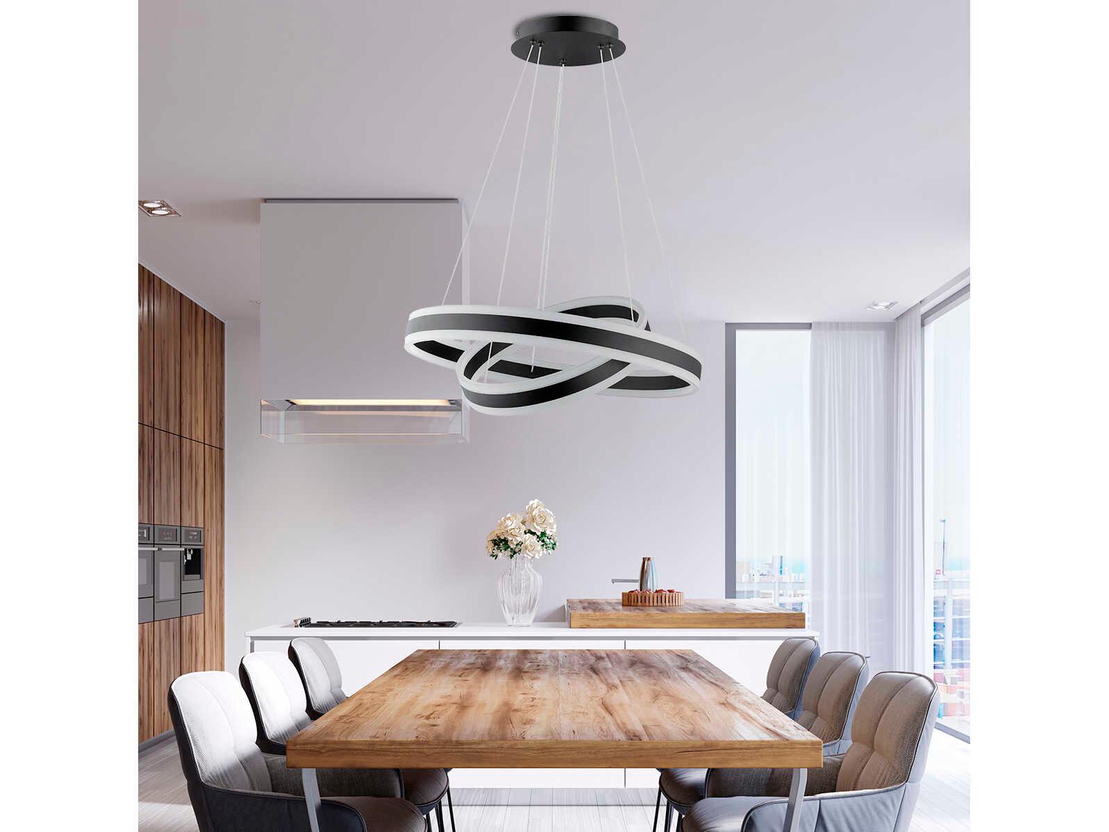 Eglo Tonarella 2-Light Black Round Pendant