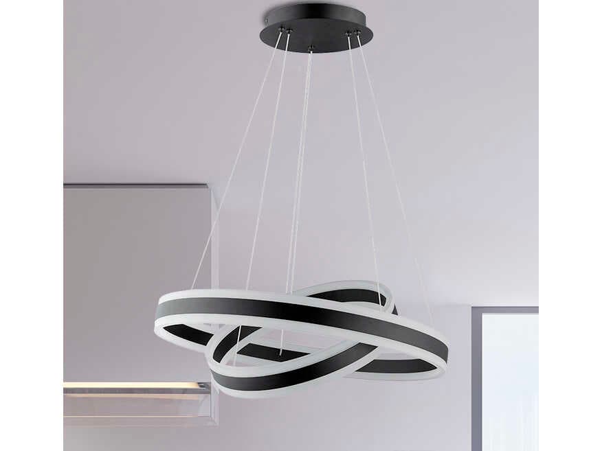 Eglo Tonarella 2-Light Black Round Pendant