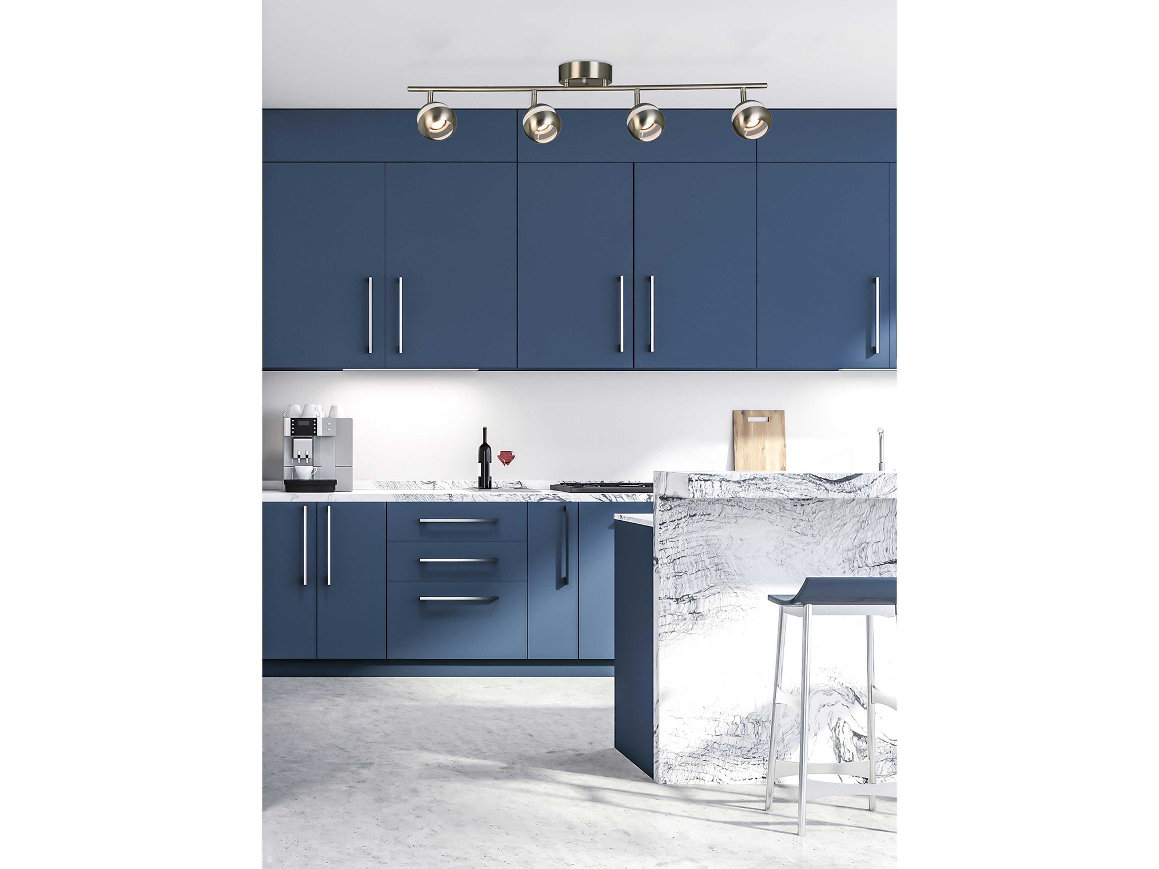 Eglo Maple Park 4-Light Brushed Nickel Track & Rail Light