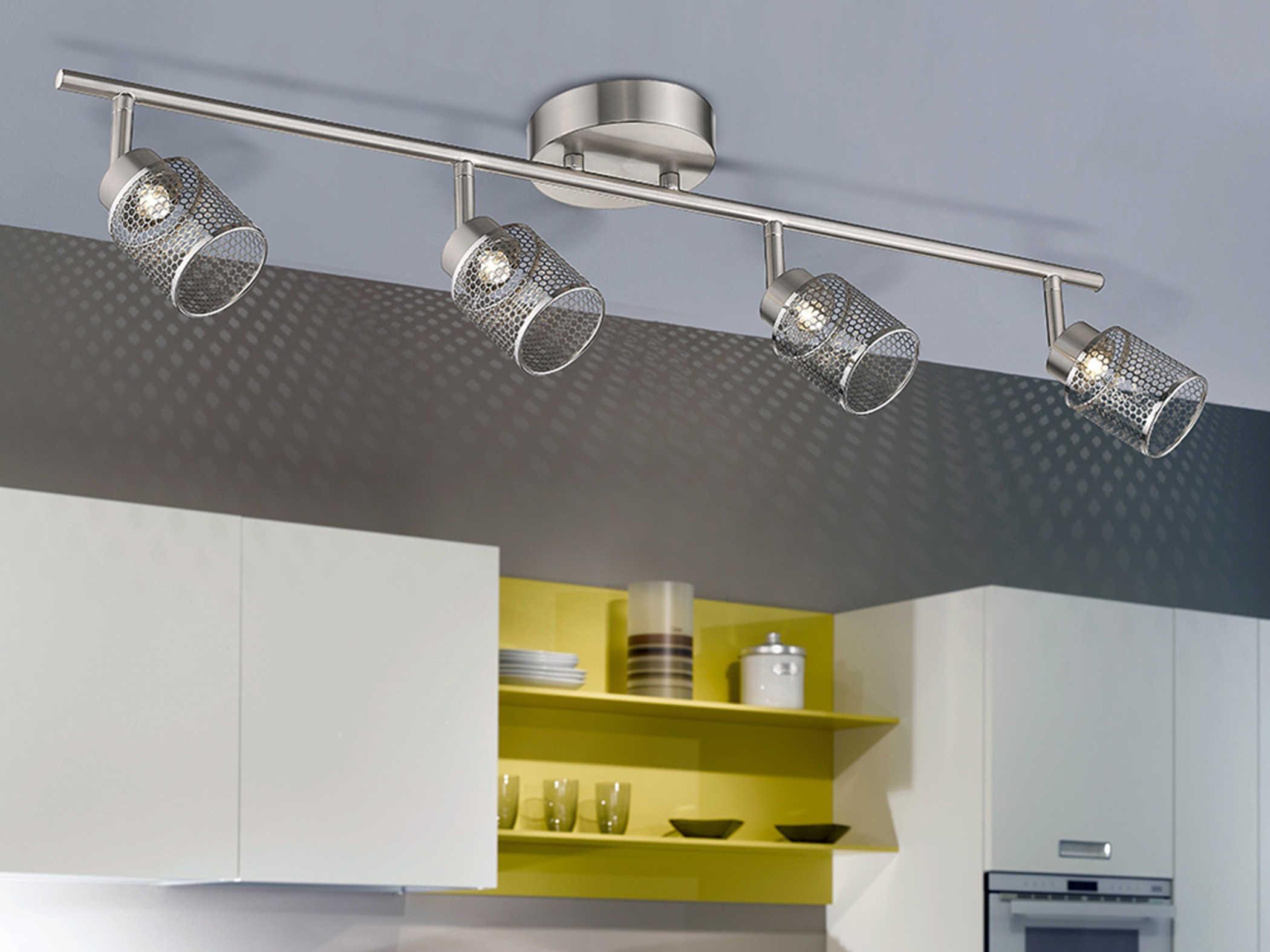 Eglo Temmar 4-Light Brushed Nickel Cylinder Track & Rail Light