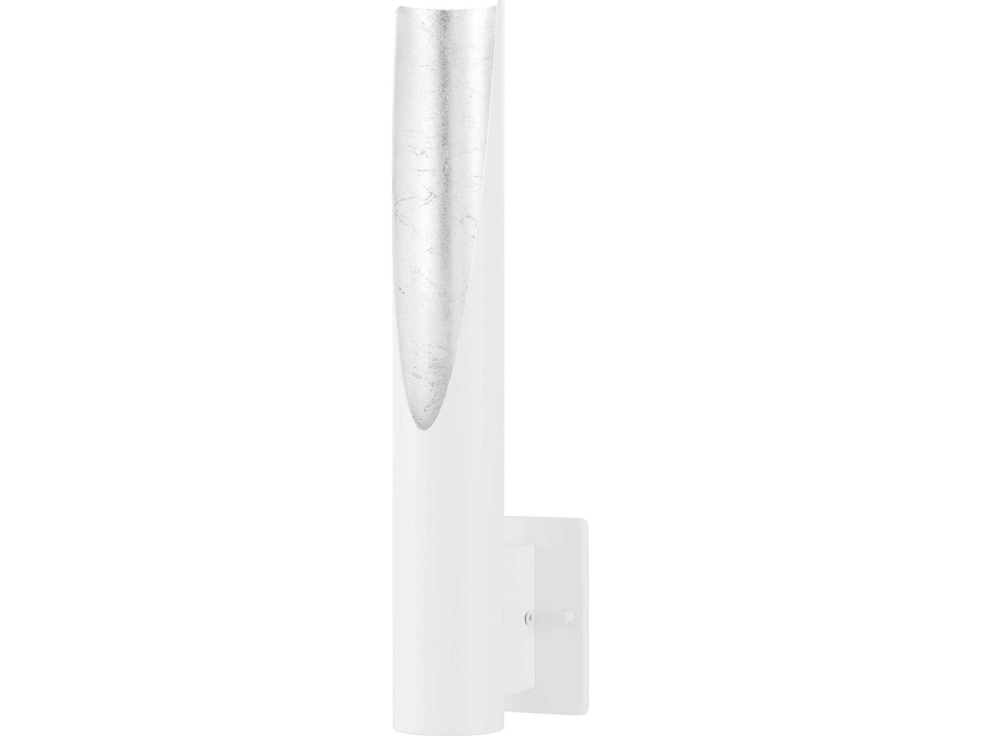 Eglo Barbotto 1-Light White Silver Wall Sconce